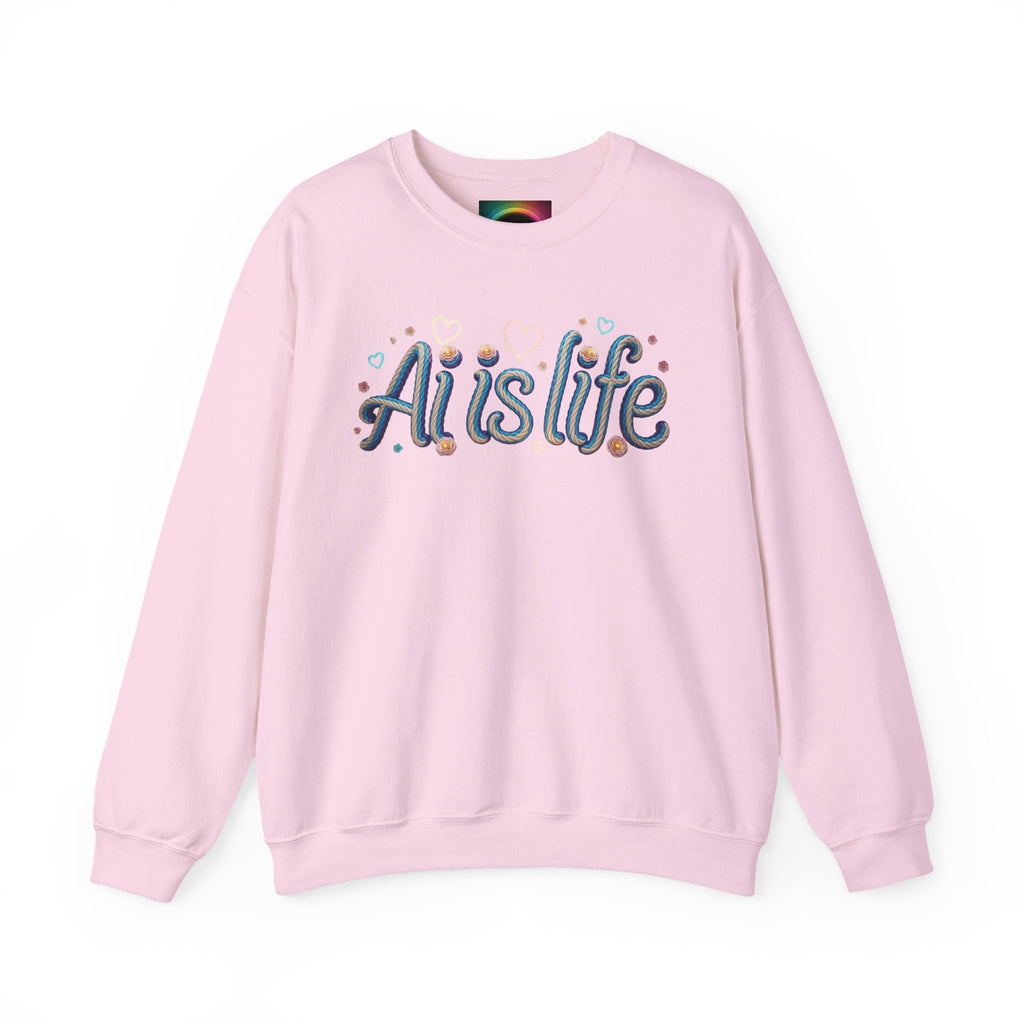 AI is LIFE " TWISTED BEAUTY " Retro Script Graphic Pullover for Artists Sweatshirt