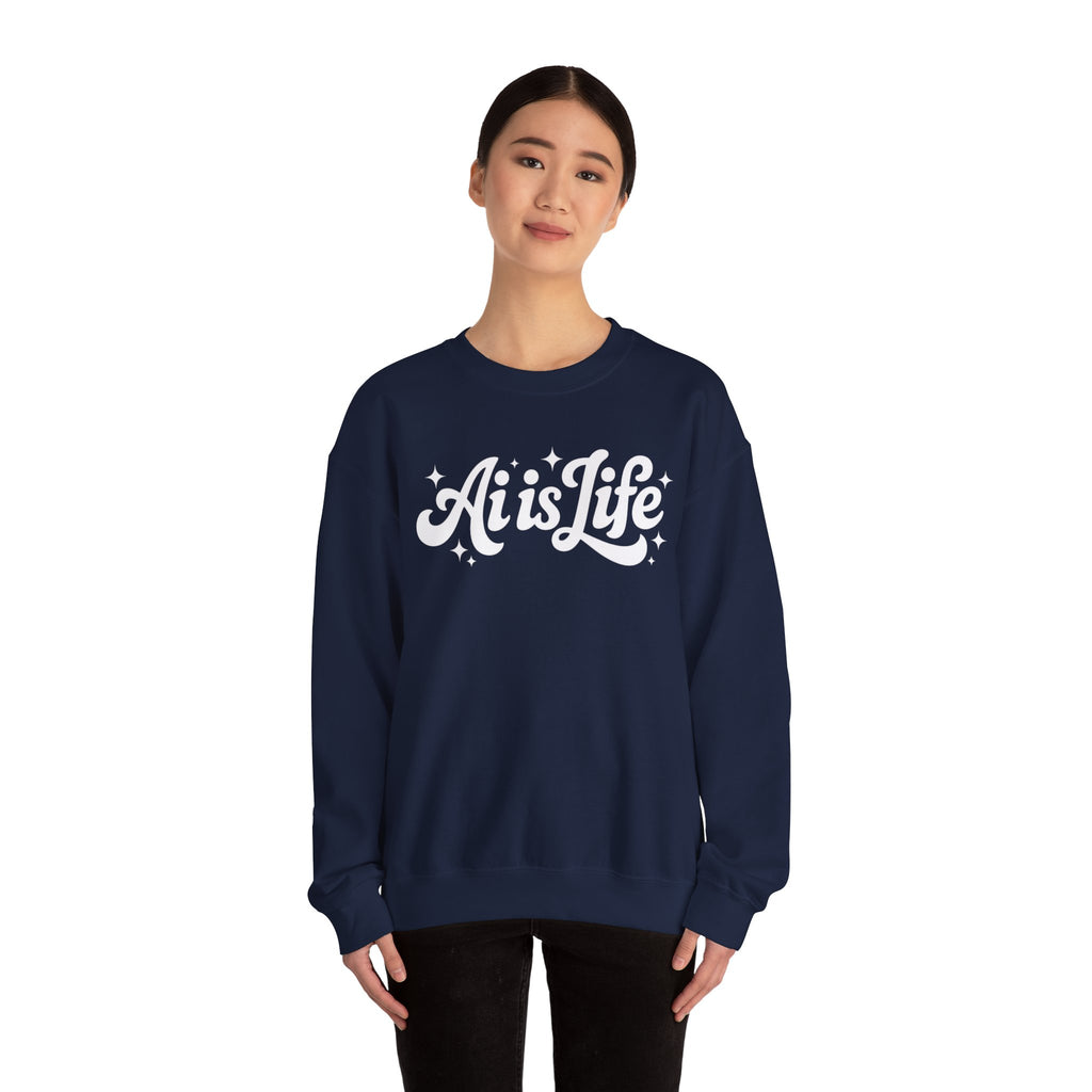 Ai is Life  "TechFlow Energy" Unisex Heavy Blend™ Crewneck Sweatshirt