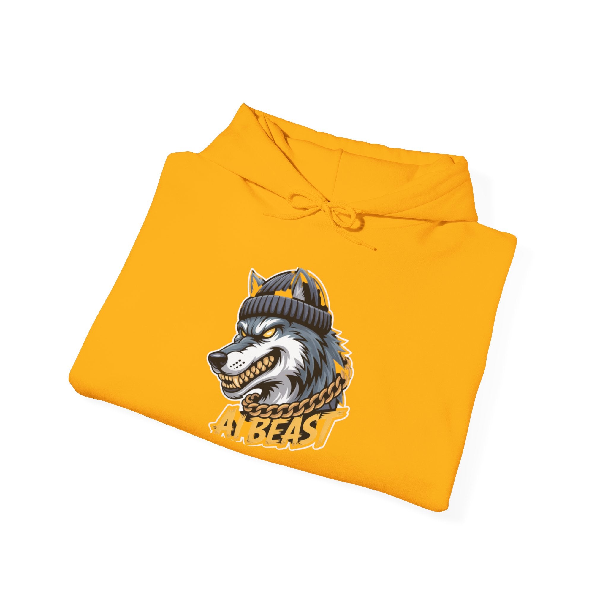 AI BEAST  "Wolf Byte Syndicate" Unisex Heavy Blend™ Hooded Sweatshirt