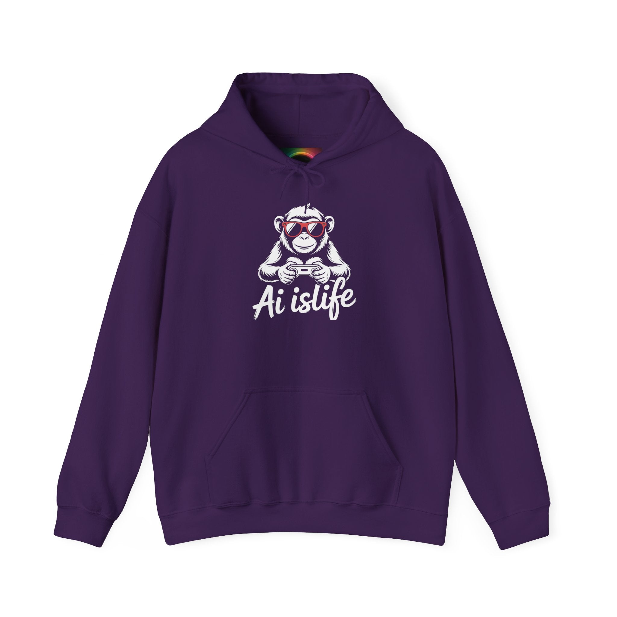 AI is Life "GAMER CHIMP ELITE" Unisex Graphic Pullover Hoodie
