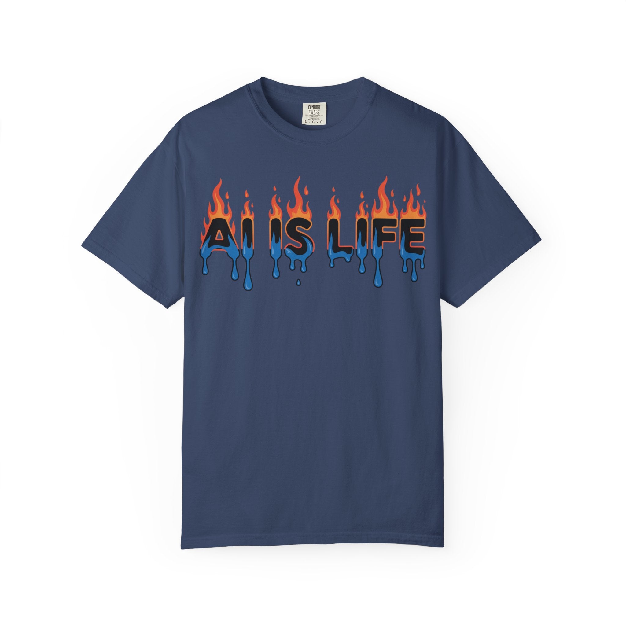 AI IS LIFE – “AI MELTDOWN” Unisex Garment-Dyed T-shirt