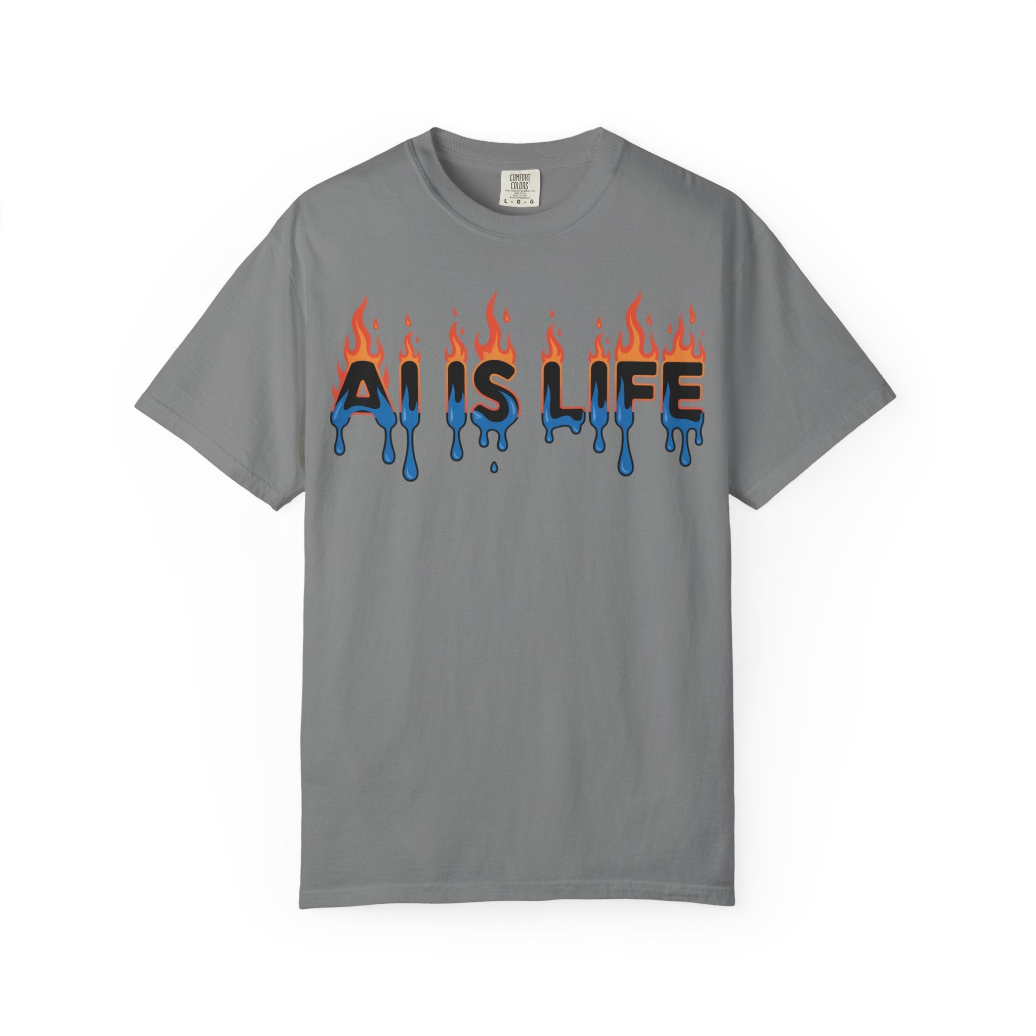 AI IS LIFE – “AI MELTDOWN” Unisex Garment-Dyed T-shirt