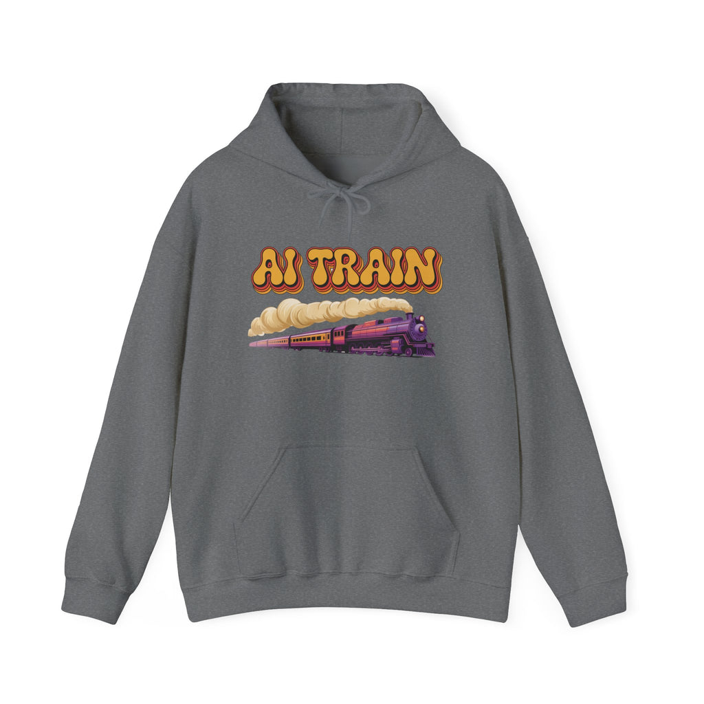 AI TRAIN  "Quantum Rail System" Unisex Heavy Blend™ Hooded Sweatshirt