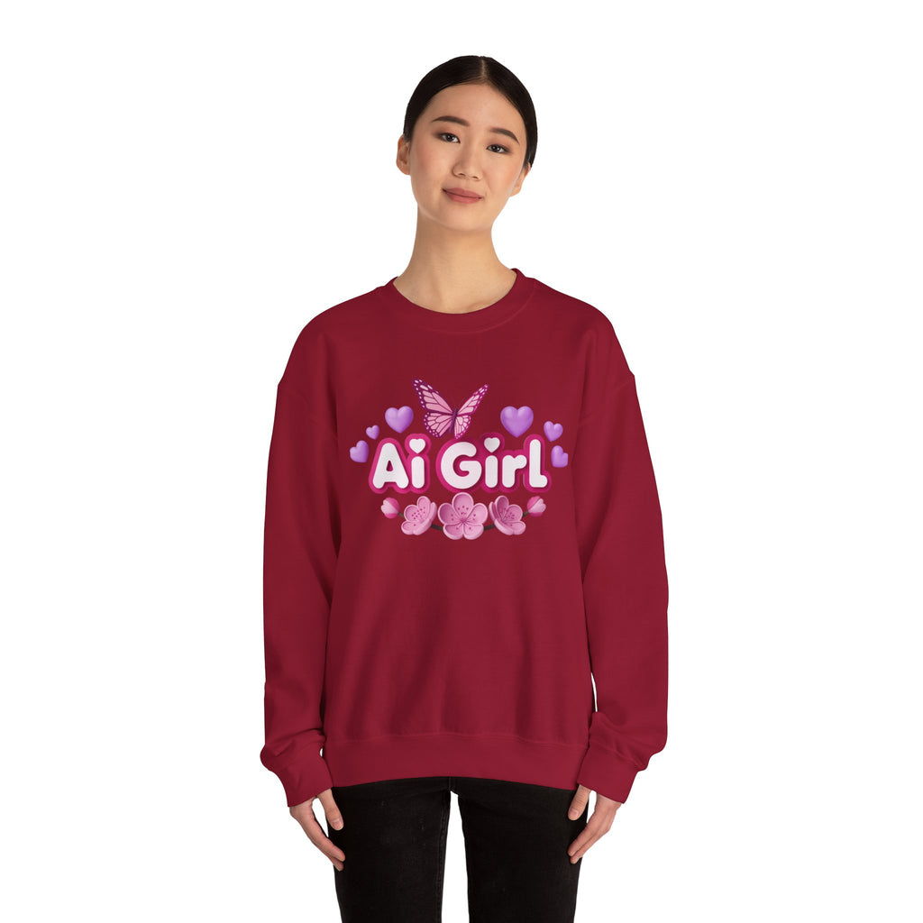 Ai Girl  "Cyber Cutie" Unisex Heavy Blend™ Crewneck Sweatshirt