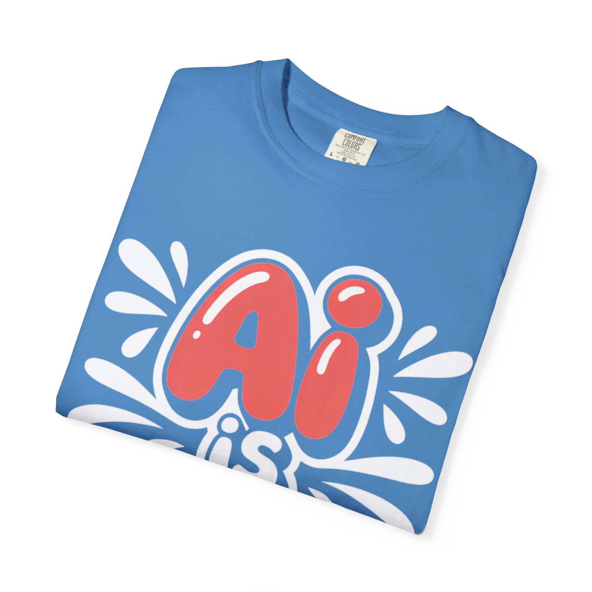 AI IS LIFE  " Neural Pop " Unisex Garment-Dyed T-shirt