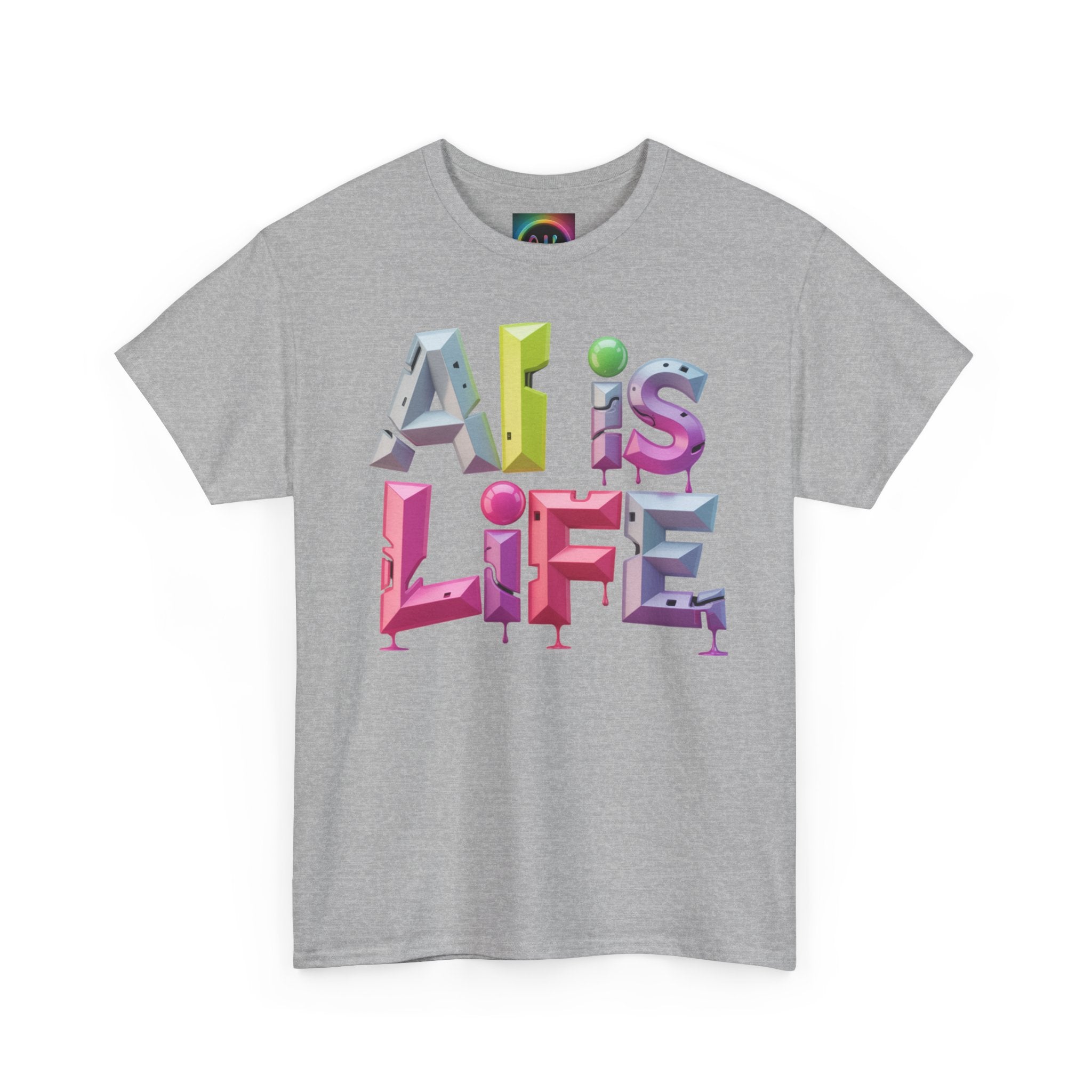 AI is LIFE "GRAFFITI DIMENSION" Colorful 3D Typography T-shirt