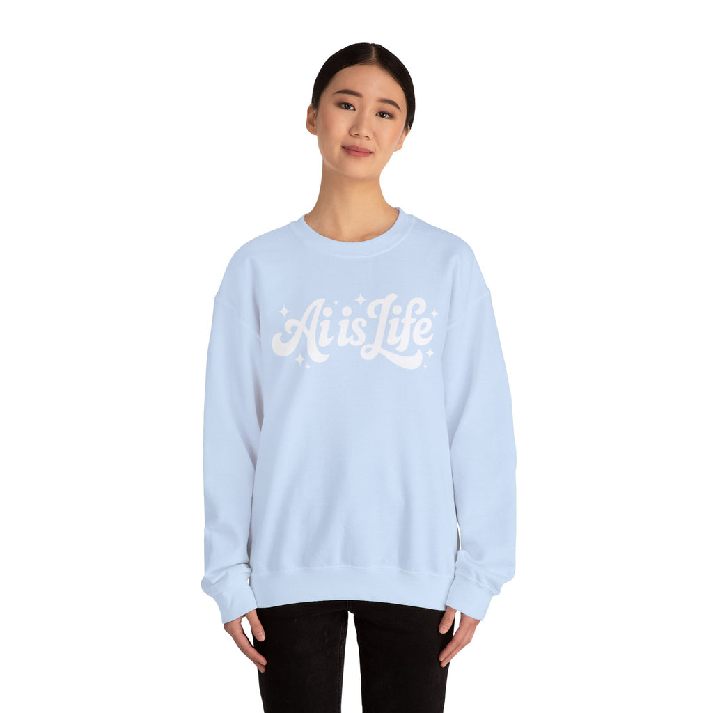 Ai is Life  "TechFlow Energy" Unisex Heavy Blend™ Crewneck Sweatshirt