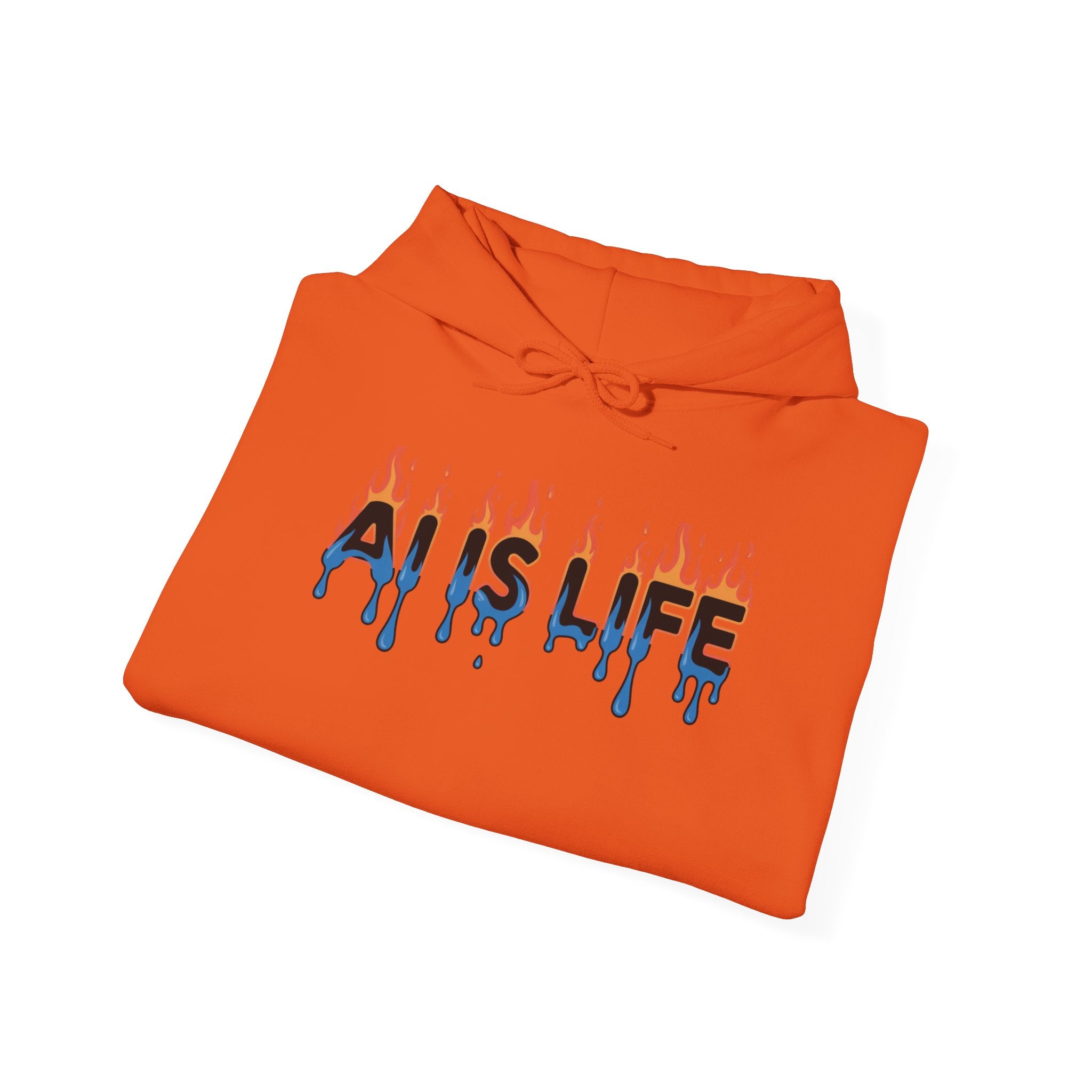AI IS LIFE   “AI MELTDOWN”  Unisex Heavy Blend™ Hooded Sweatshirt