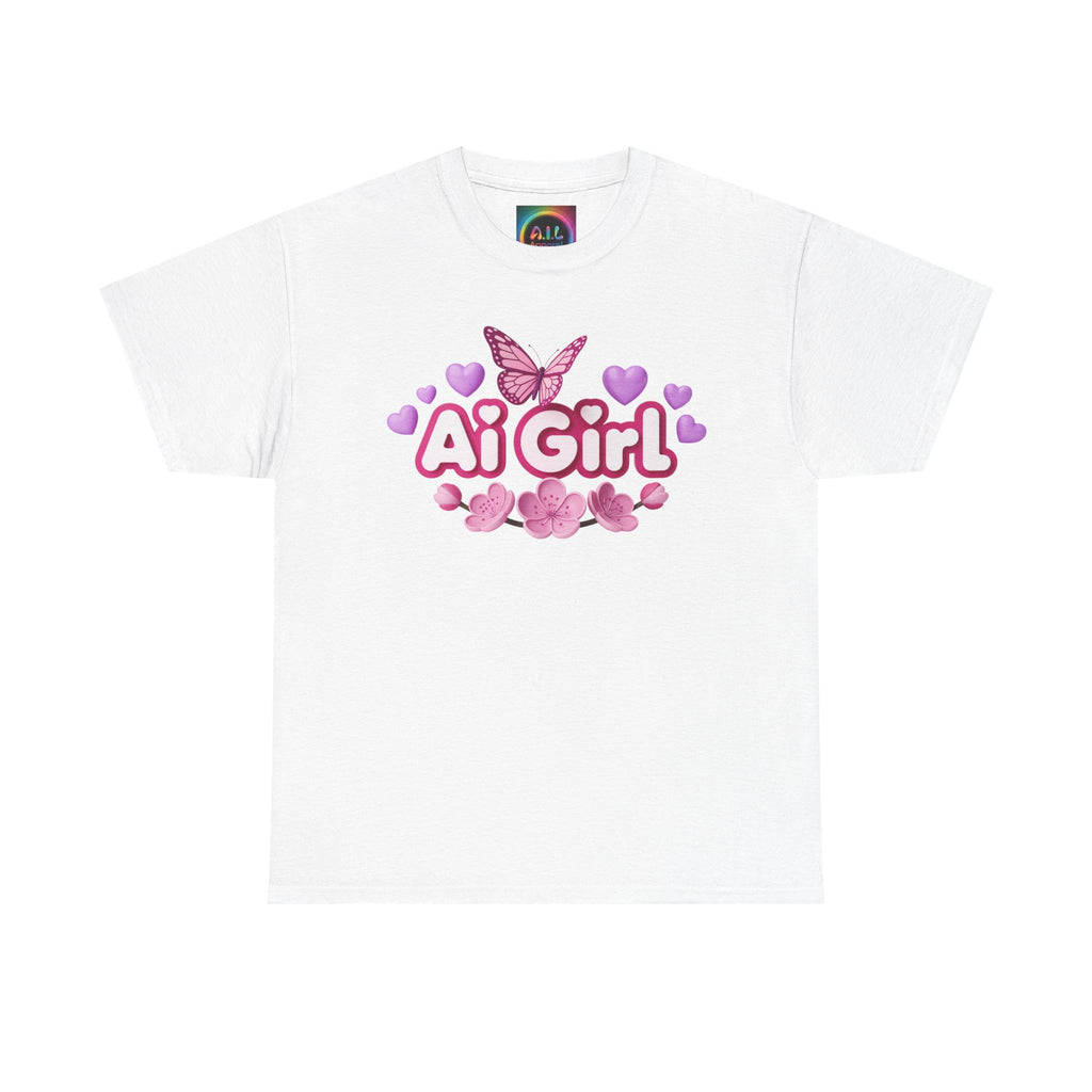 Ai Girl  "Cyber Cutie" Unisex Heavy Blend™ Crewneck T‑Shirt