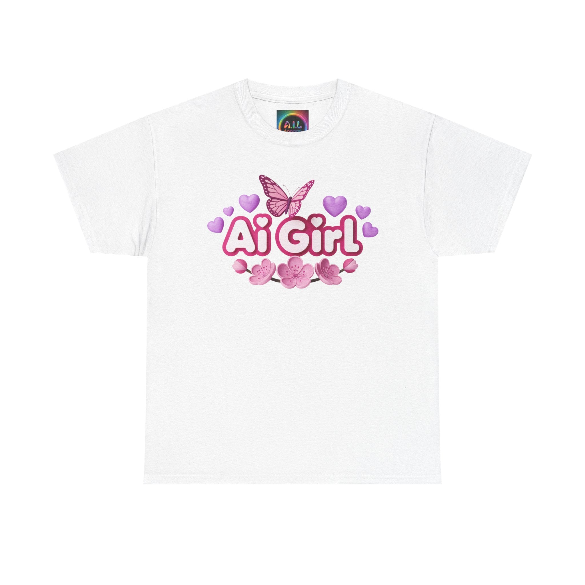 Ai Girl  "Cyber Cutie" Unisex Heavy Blend™ Crewneck T‑Shirt