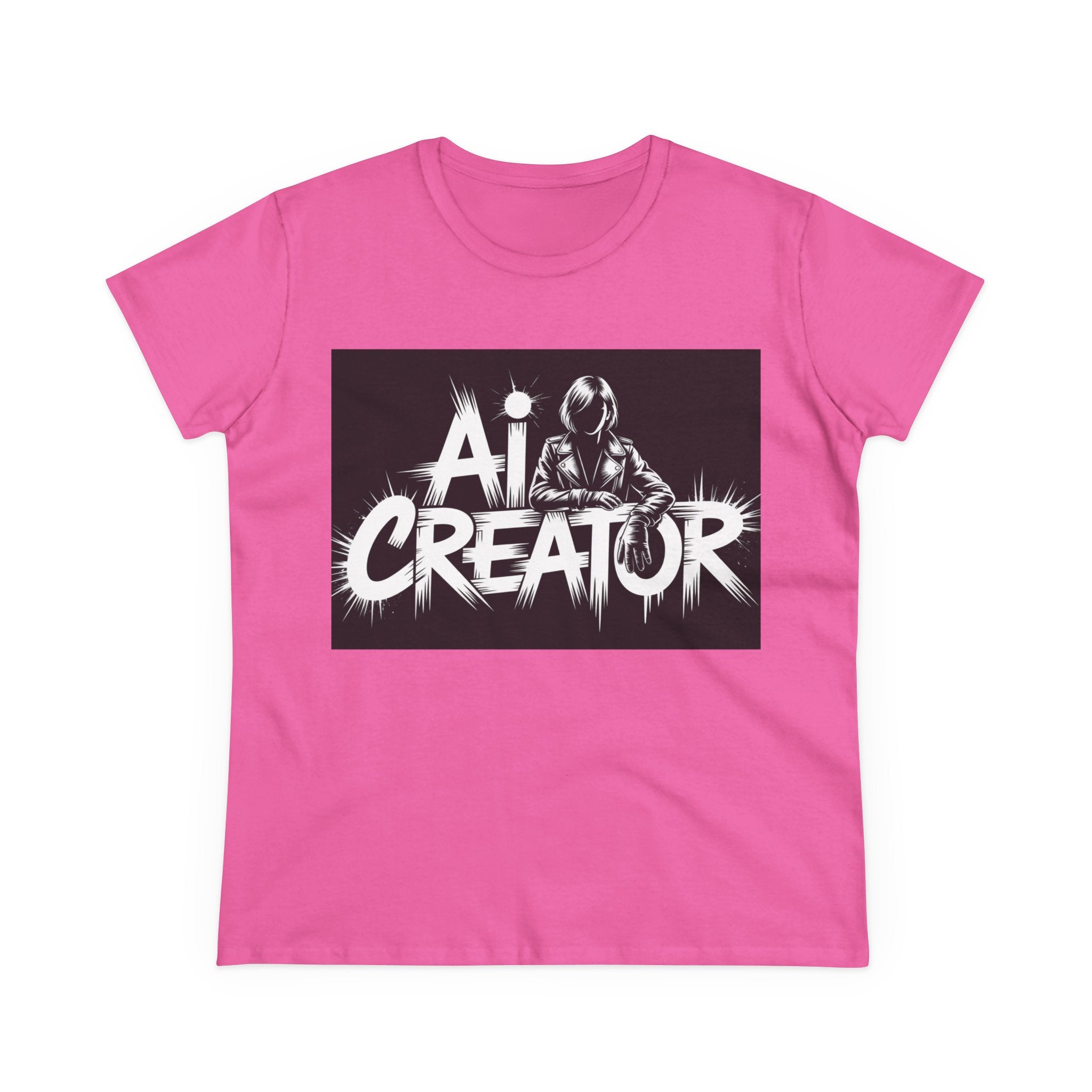 AI Creator  "Digital Rebel" Women's Midweight Cotton Tee