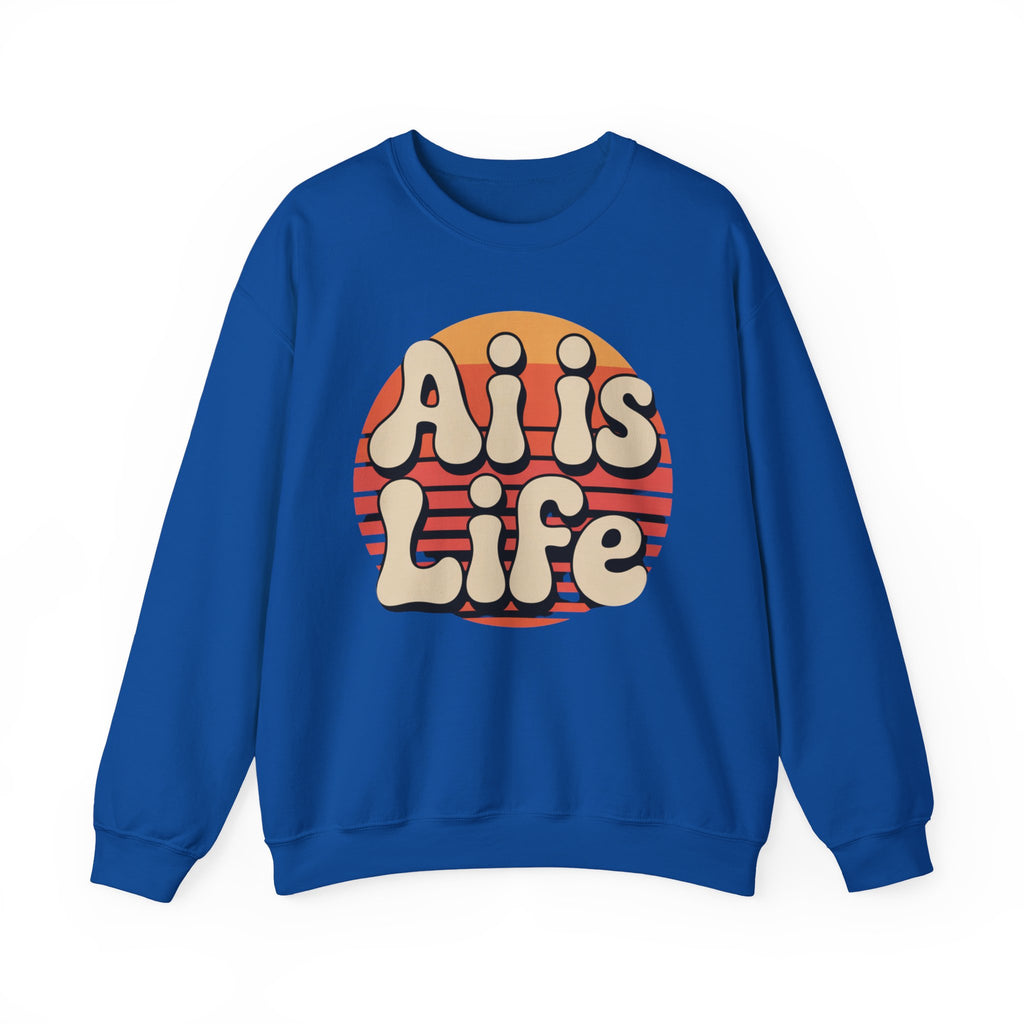 AI is Life "SUNSET CIRCUITRY" Unisex Heavy Blend™ Crewneck Sweatshirt