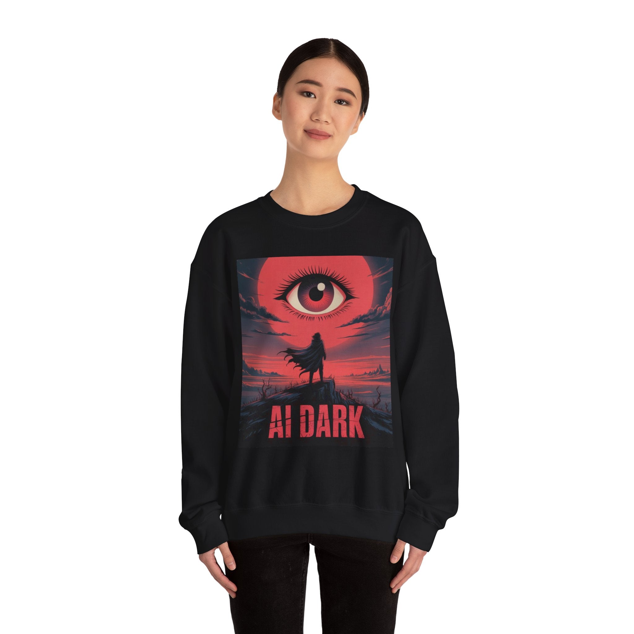 AI DARK “Shadow Protocol” Unisex Heavy Blend™ Crewneck Sweatshirt