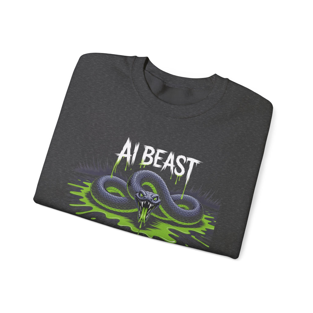 AI BEAST  "Digital Venom" Unisex Heavy Blend™ Crewneck Sweatshirt