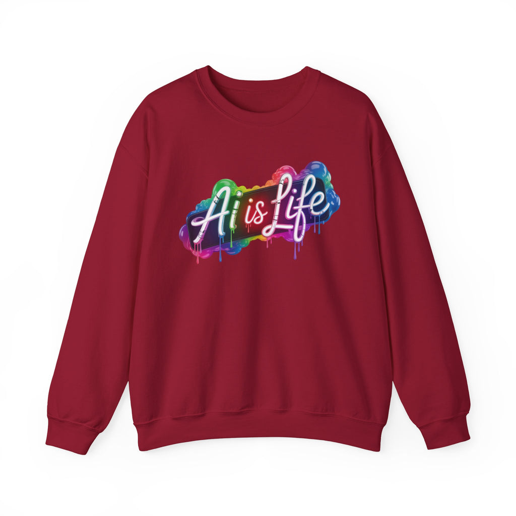 AI is LIFE  “PipeDream Intelligence”  Heavy Blend™ Crewneck Sweatshirt
