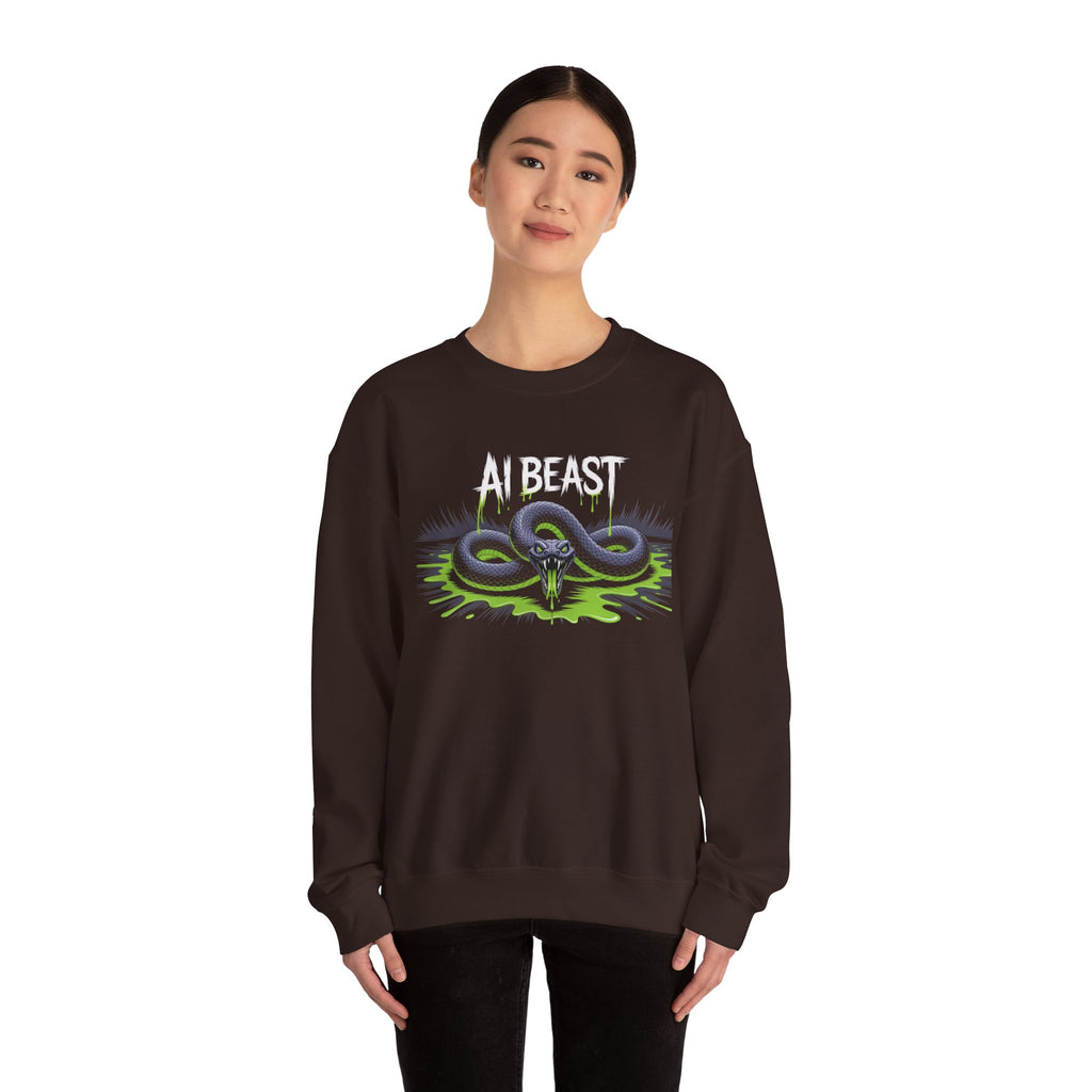 AI BEAST  "Digital Venom" Unisex Heavy Blend™ Crewneck Sweatshirt