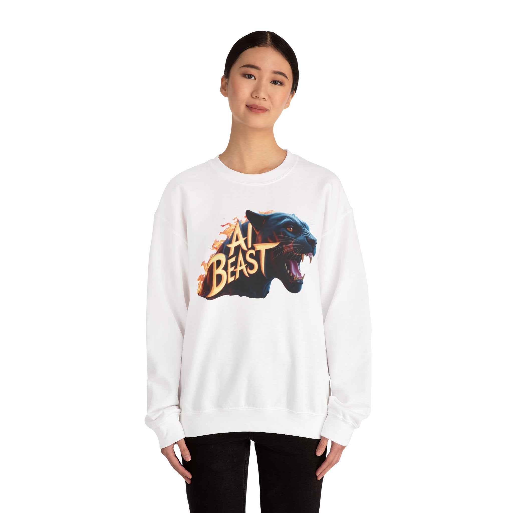 AI BEAST  "Wildfire Algorithm" Unisex Heavy Blend™ Crewneck Sweatshirt