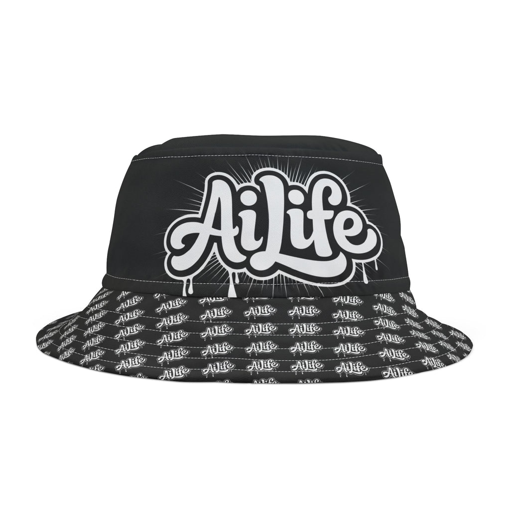 AI is Life "STREET TAG PATTERN" Bucket Hat (AOP)
