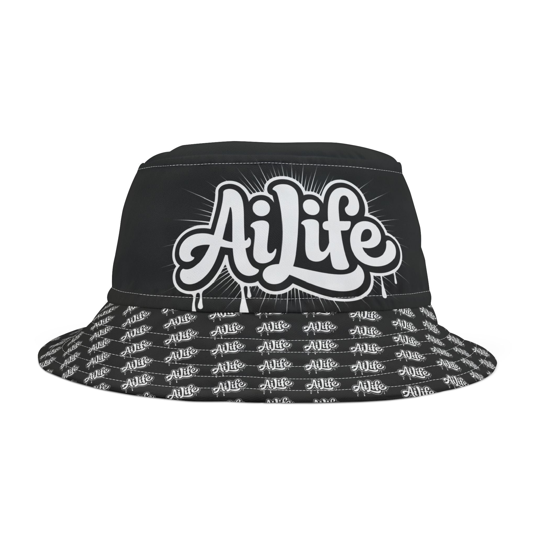 AI is Life "STREET TAG PATTERN" Bucket Hat (AOP)