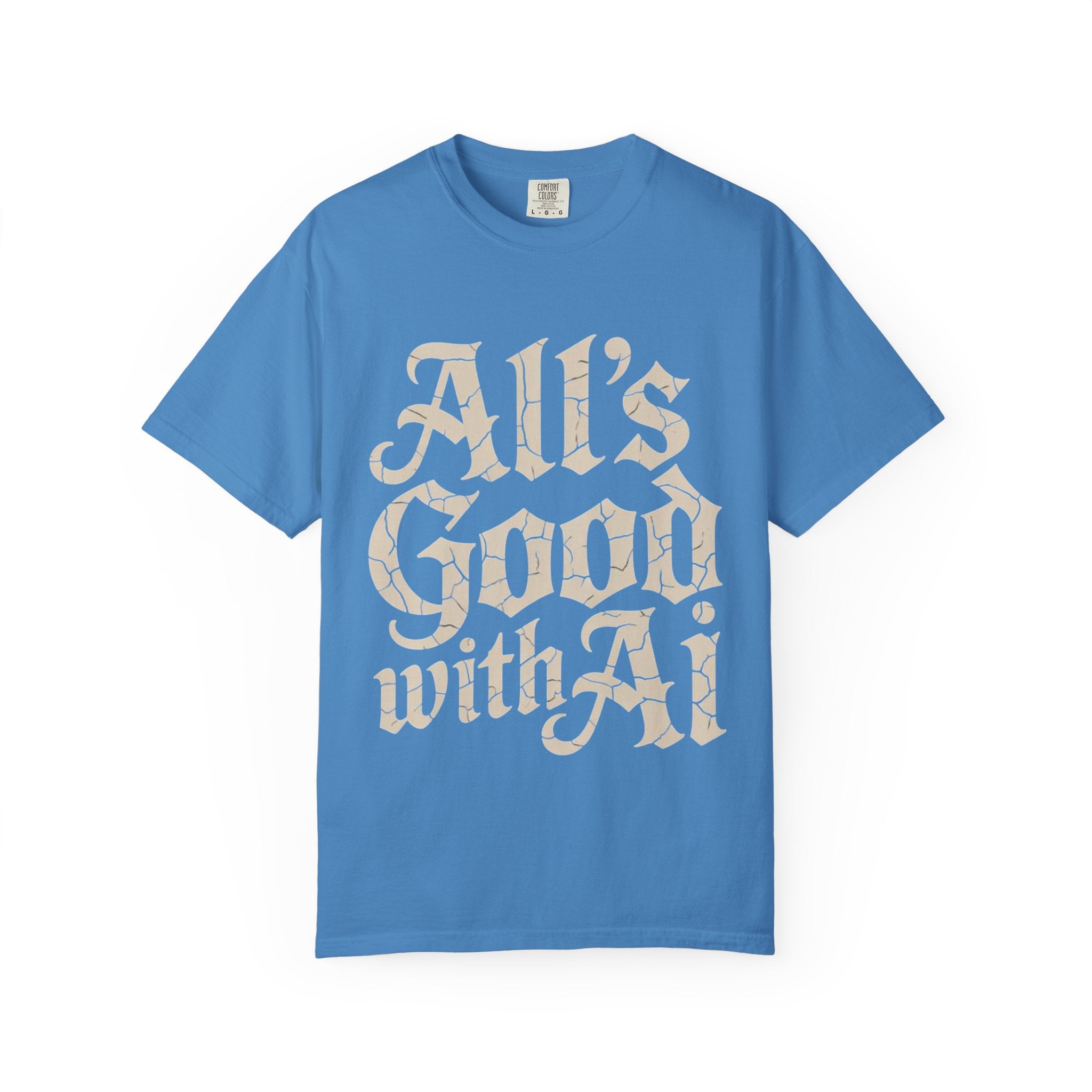 ALL’S GOOD WITH AI “Cracked Code Classic” Unisex Garment-Dyed T-shirt
