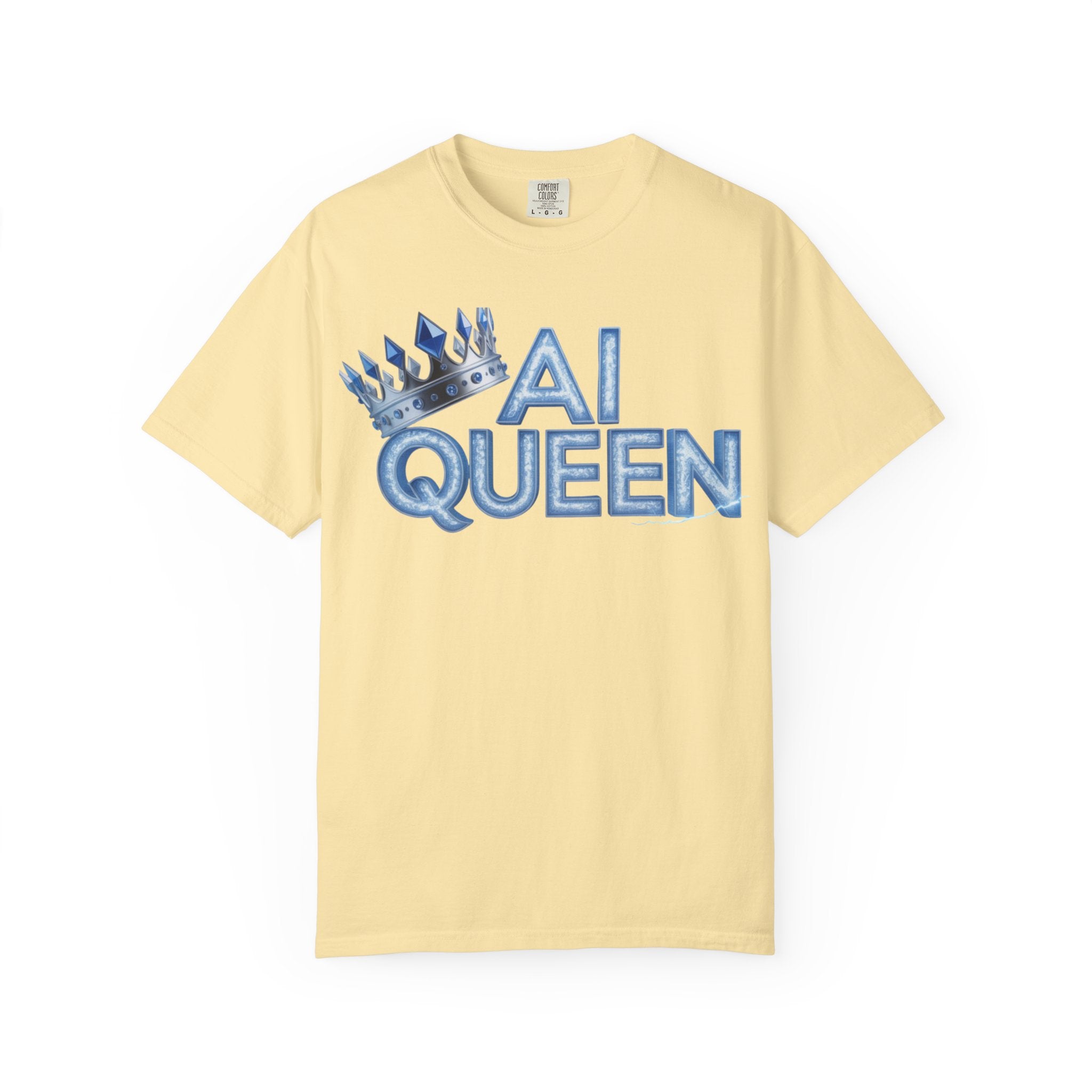 AI Queen "Frost Crown Frequency" Unisex Garment-Dyed T-shirt
