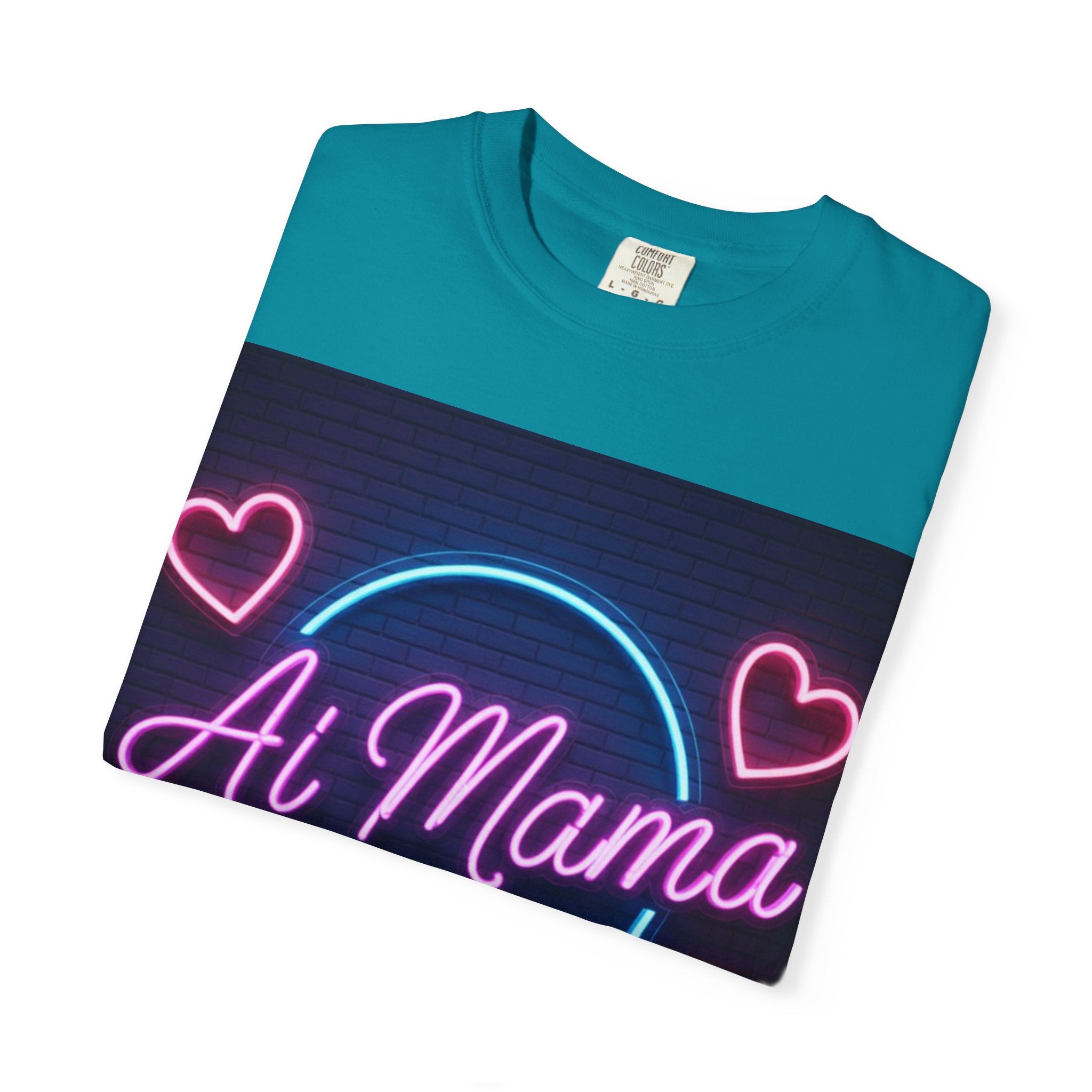 AI MAMA “Electric Love Loop” Unisex Garment-Dyed T-shirt