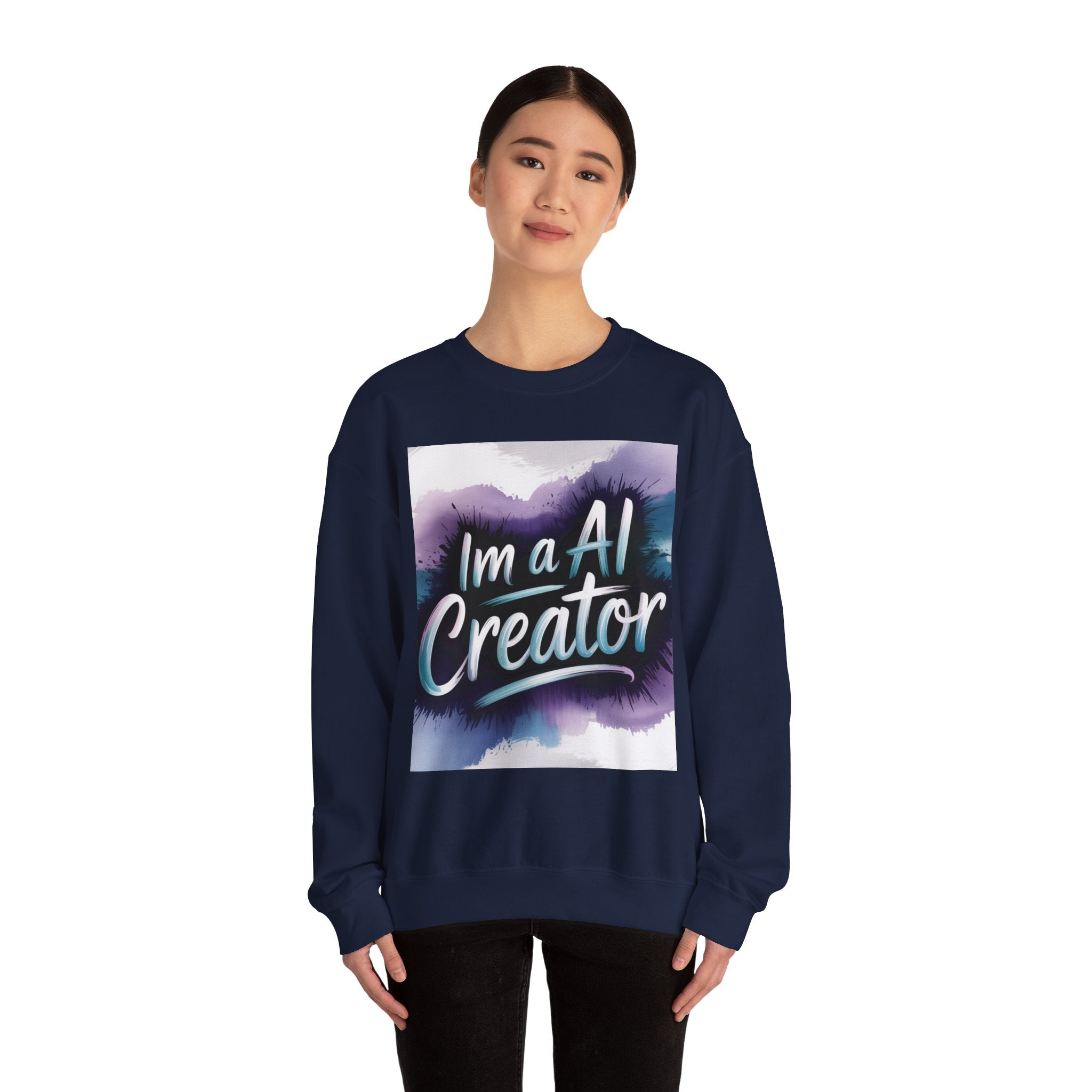 I’m a AI Creator "DIGITAL BRUSHSTROKE" Unisex Garment-Dyed Sweatshirt