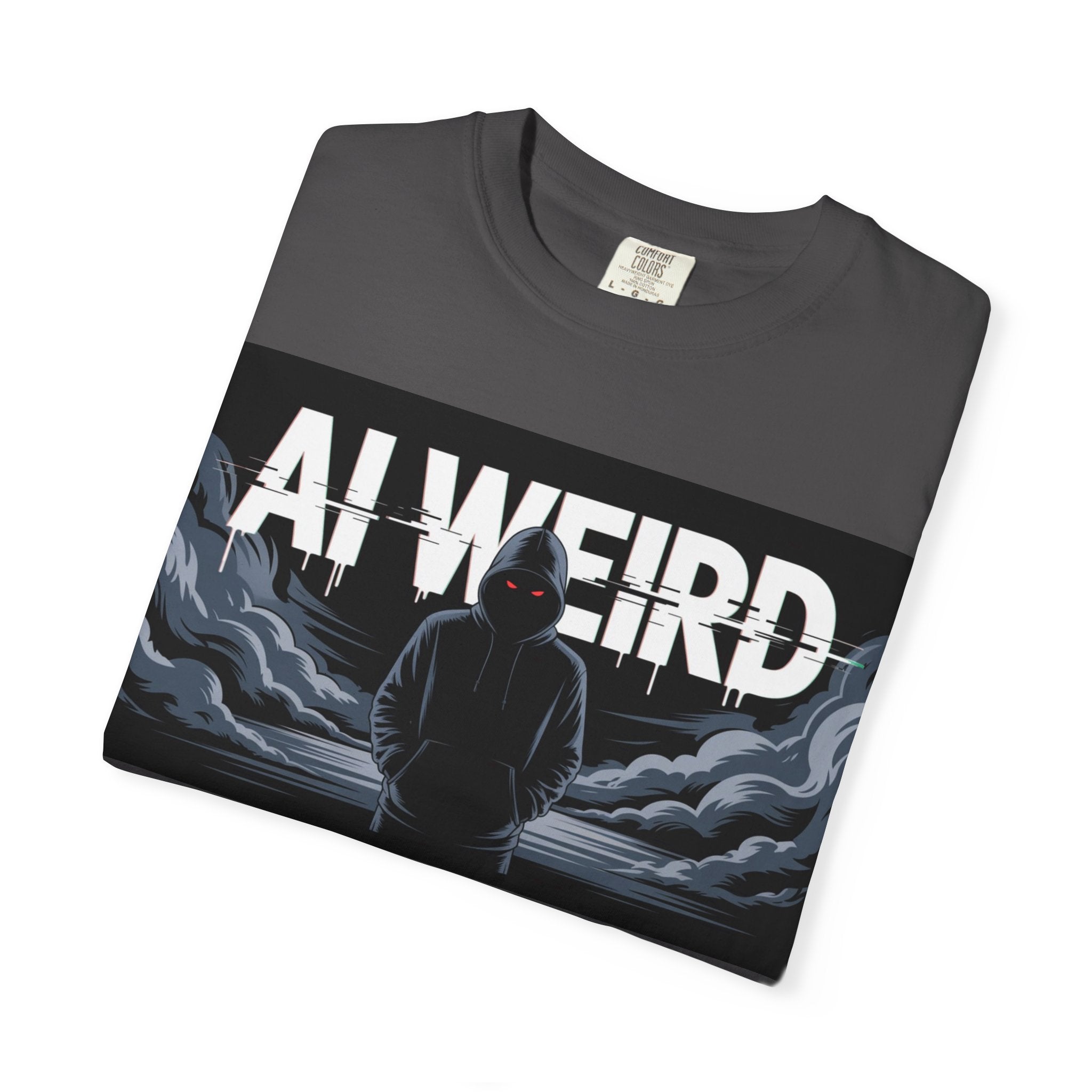 AI WEIRD – “DARK DATA ENTITY” Unisex Garment-Dyed T-shirt