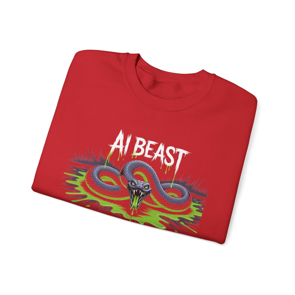 AI BEAST  "Digital Venom" Unisex Heavy Blend™ Crewneck Sweatshirt