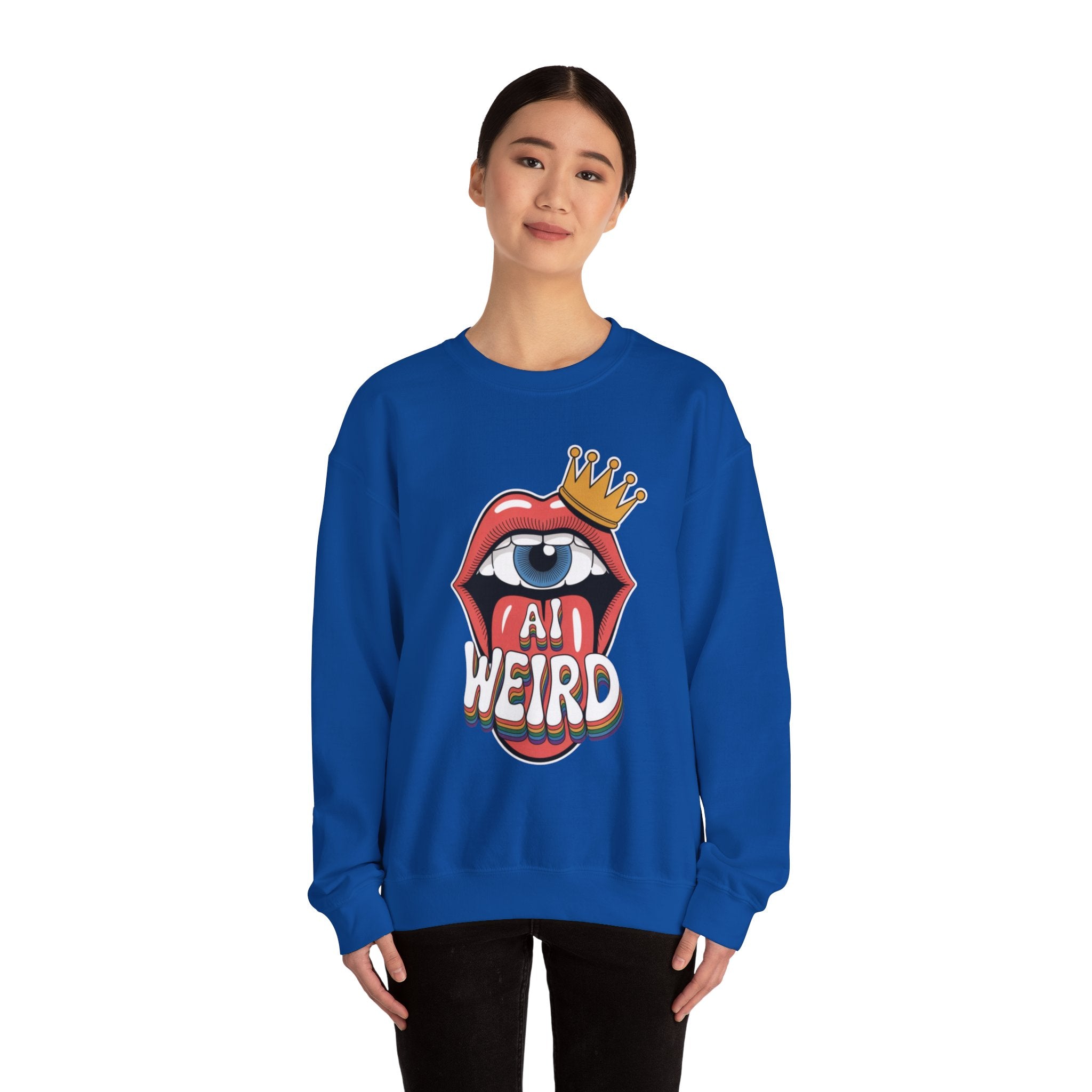 Ai Weird  "Royal Oddbyte" Unisex Heavy Blend™ Crewneck Sweatshirt