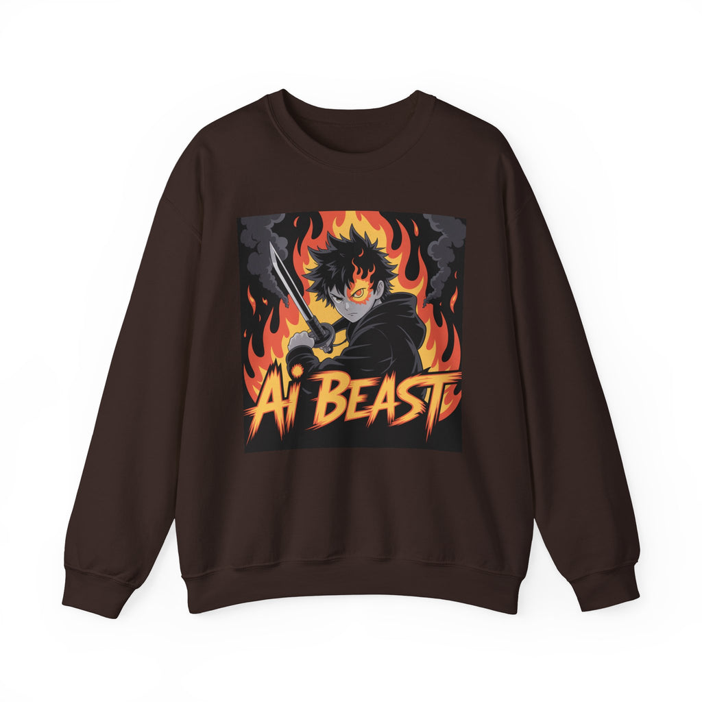AI BEAST  "Warrior.exe"  Unisex Heavy Blend™ Crewneck Sweatshirt