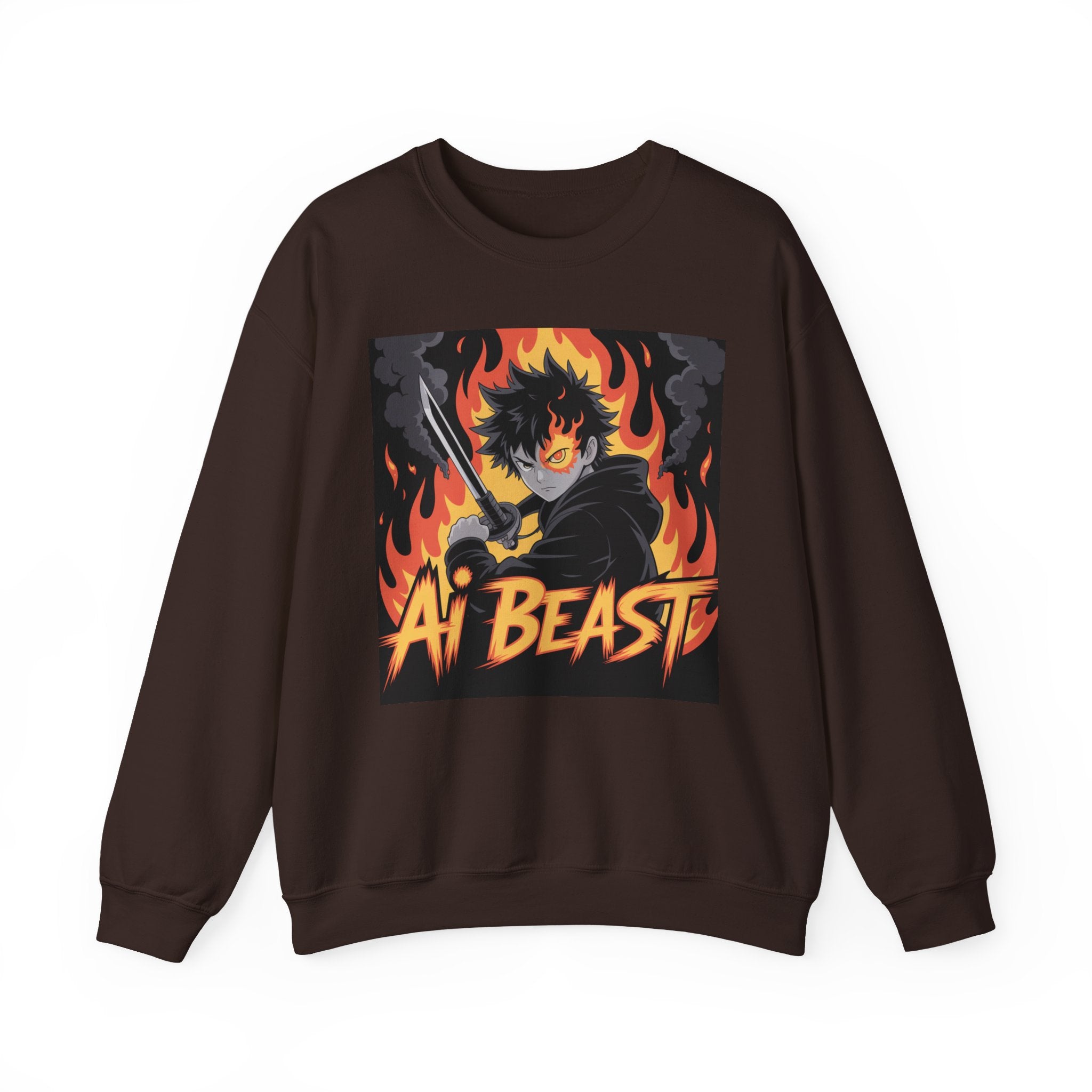 AI BEAST  "Warrior.exe"  Unisex Heavy Blend™ Crewneck Sweatshirt