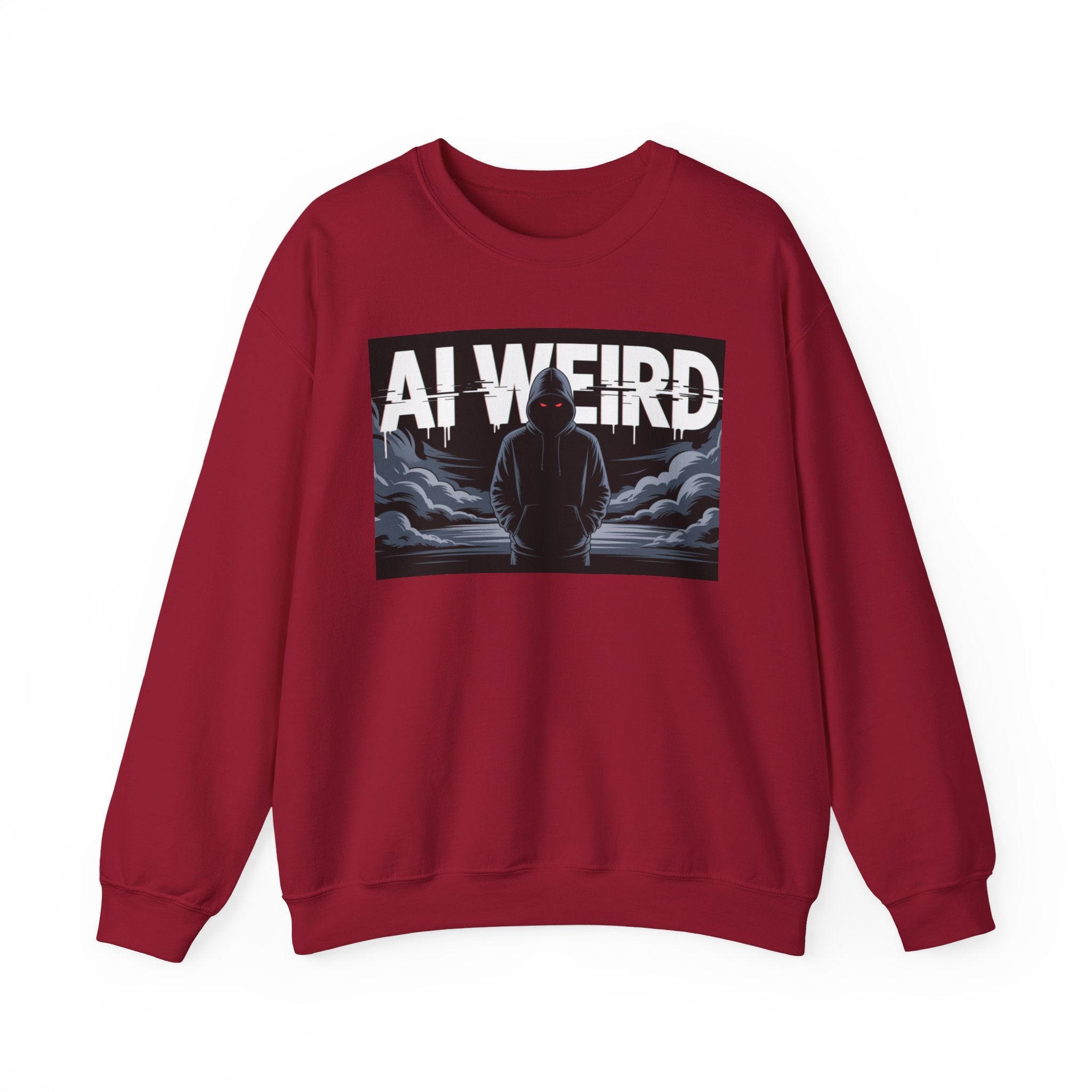 AI WEIRD – “DARK DATA ENTITY” Unisex Heavy Blend™ Crewneck Sweatshirt