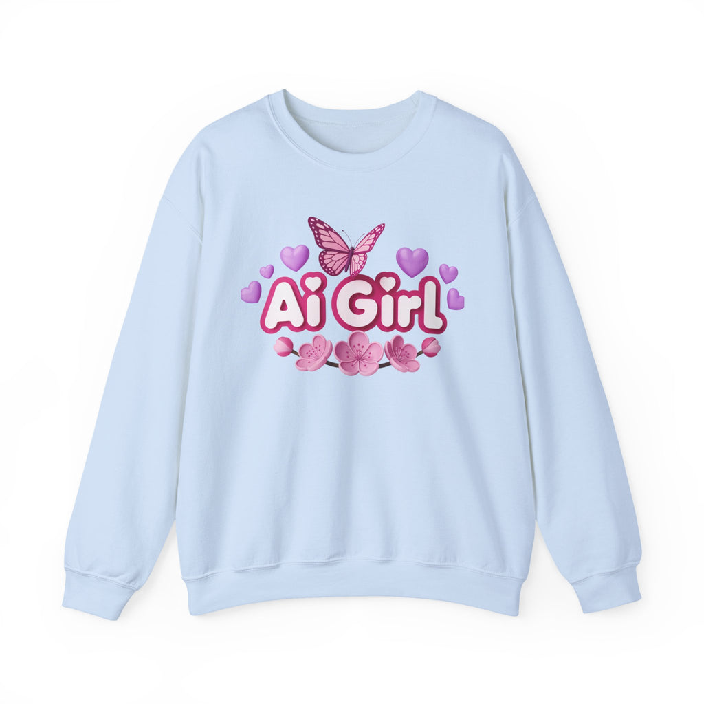 Ai Girl  "Cyber Cutie" Unisex Heavy Blend™ Crewneck Sweatshirt