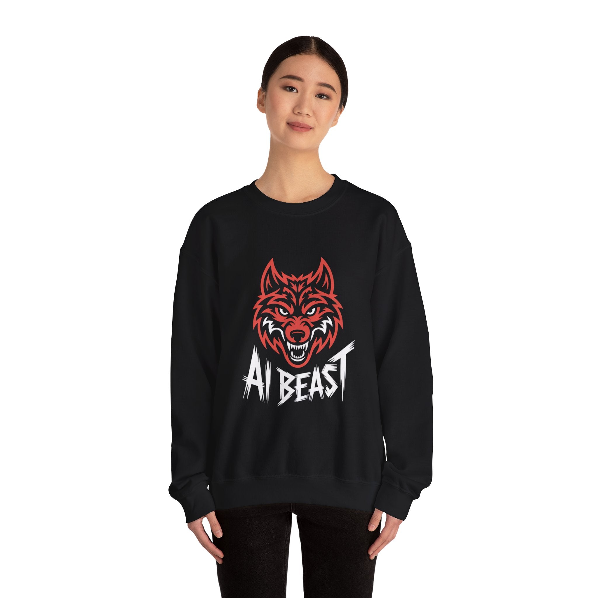AI BEAST " Alpha Mode " Unisex Heavy Blend™ Crewneck Sweatshirt