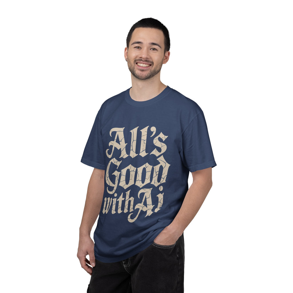 ALL’S GOOD WITH AI “Cracked Code Classic” Unisex Garment-Dyed T-shirt