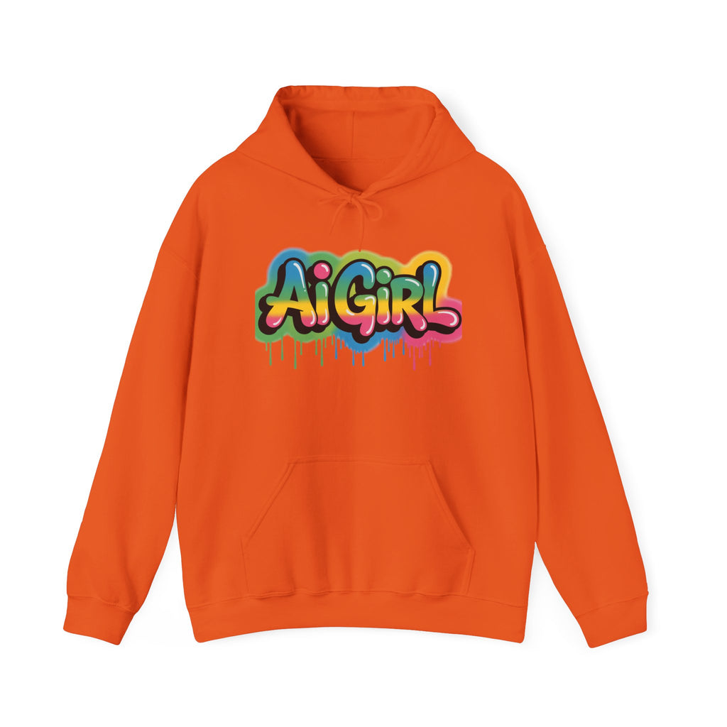 Ai Girl  "Graffiti Glow"  Unisex Heavy Blend™ Hooded Sweatshirt
