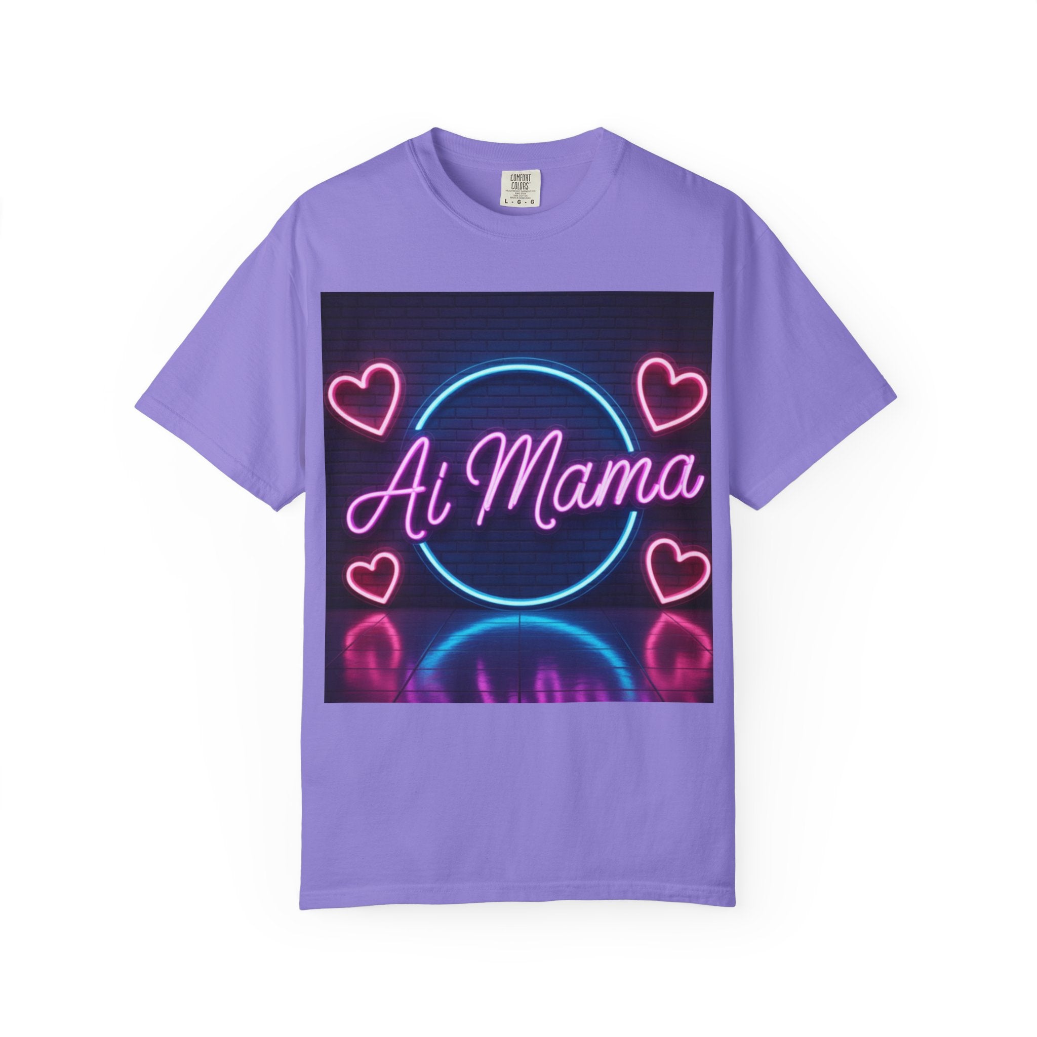 AI MAMA “Electric Love Loop” Unisex Garment-Dyed T-shirt
