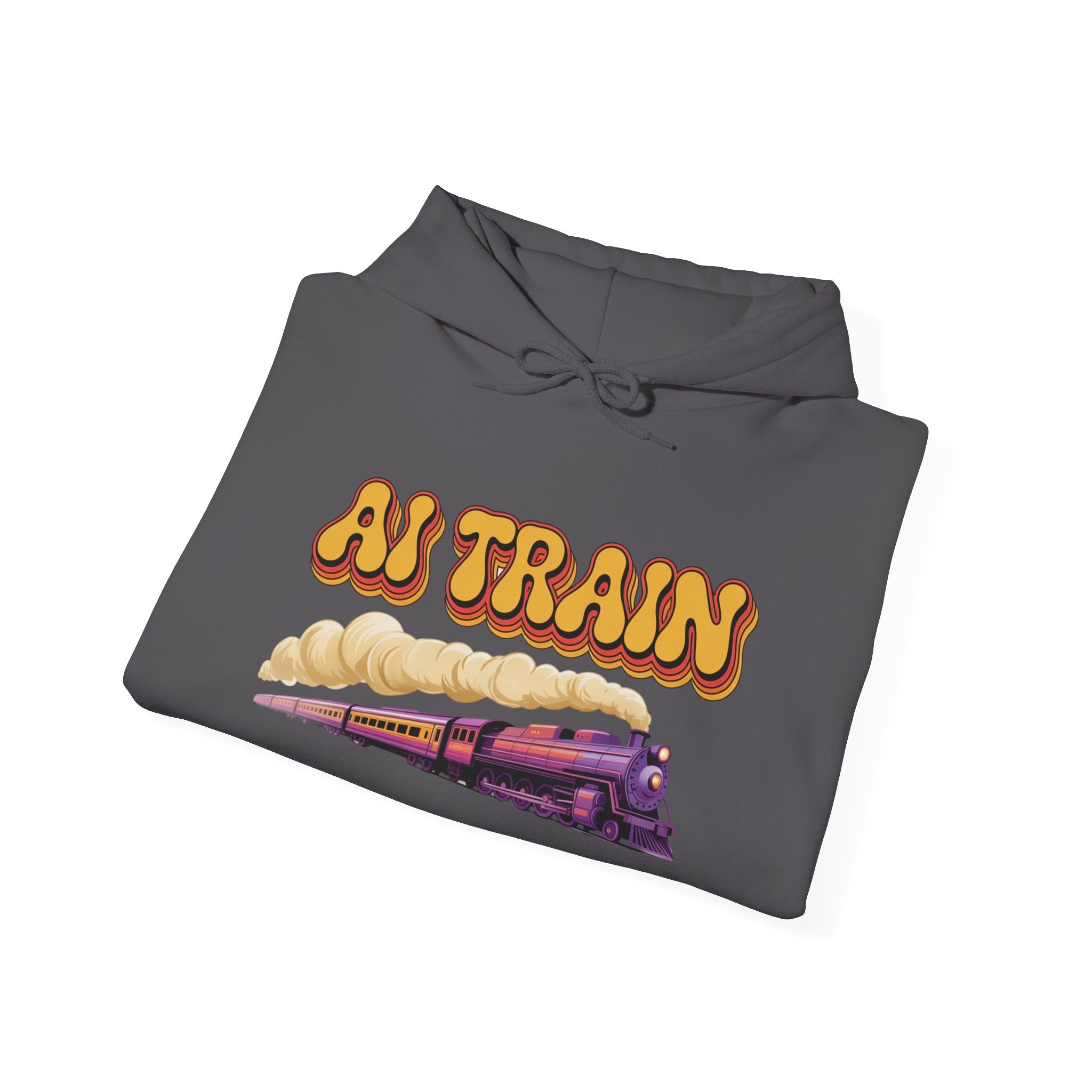 AI TRAIN  "Quantum Rail System" Unisex Heavy Blend™ Hooded Sweatshirt