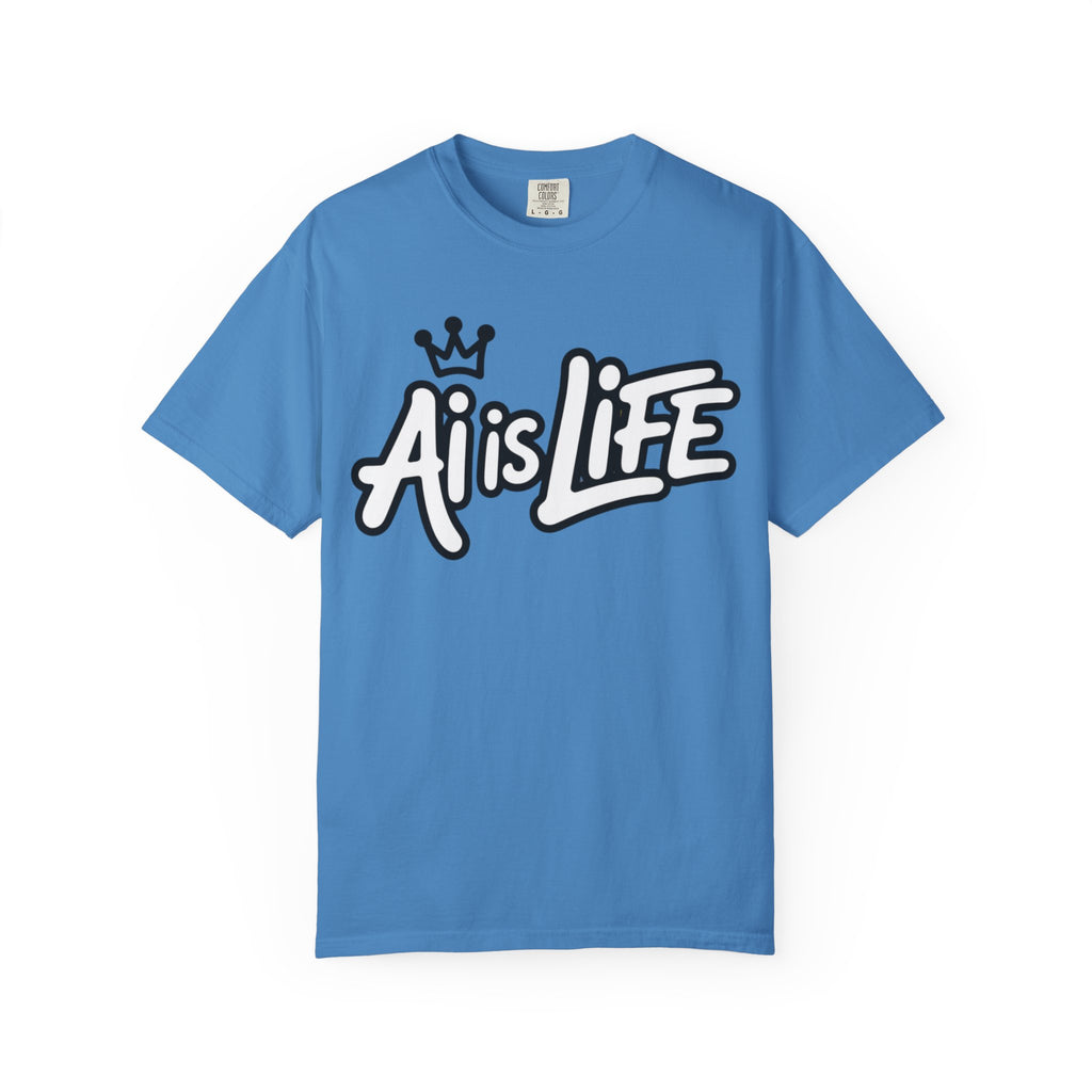 Ai is Life  "Crown Circuit" Unisex Garment-Dyed T-shirt