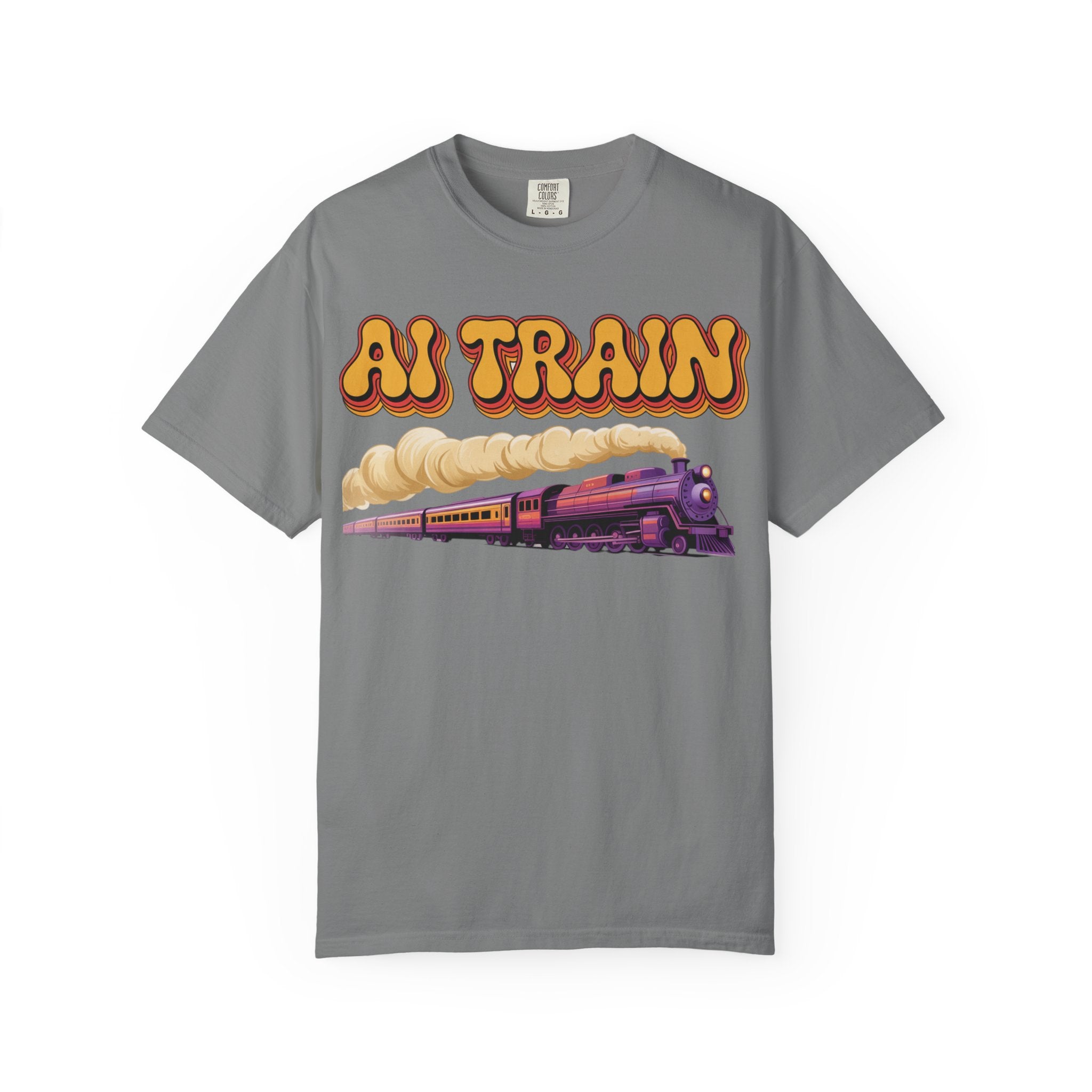 AI TRAIN  "Quantum Rail System" Unisex Garment-Dyed T-shirt