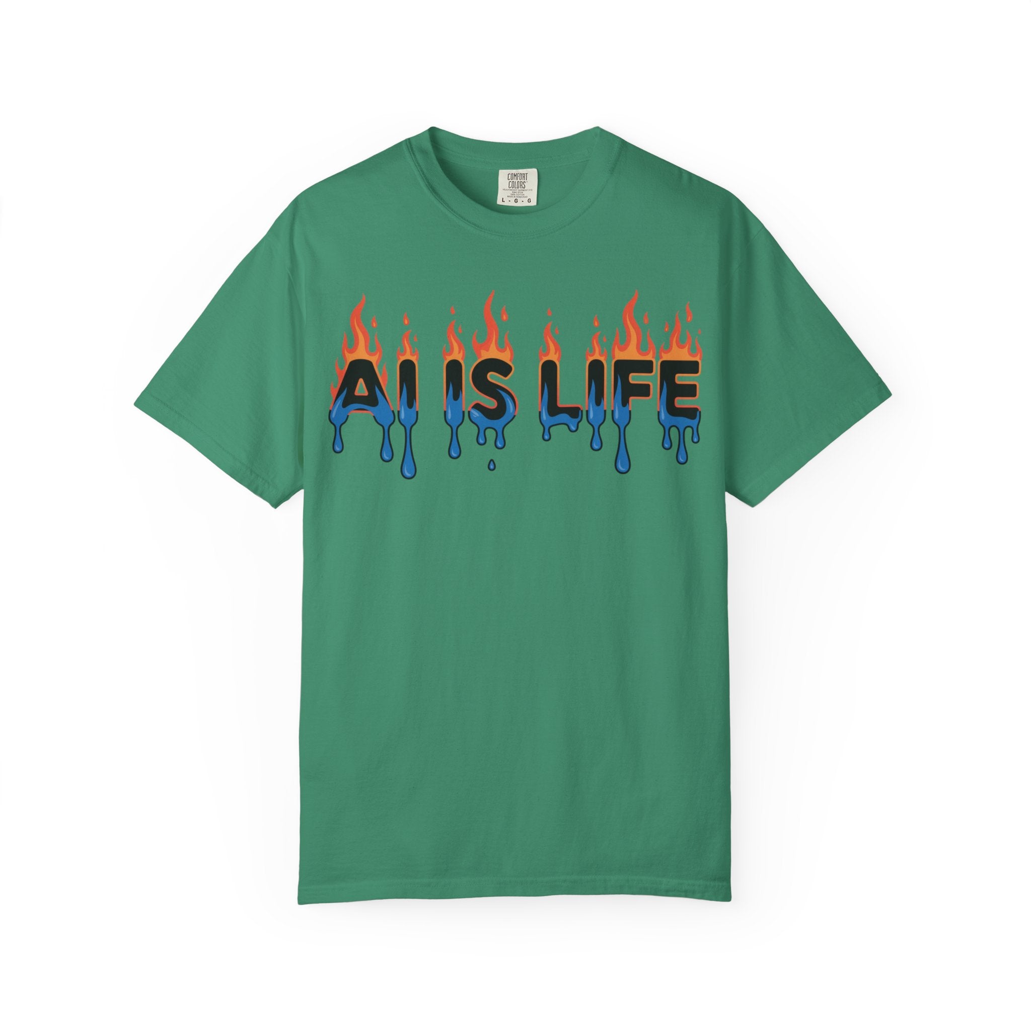 AI IS LIFE – “AI MELTDOWN” Unisex Garment-Dyed T-shirt