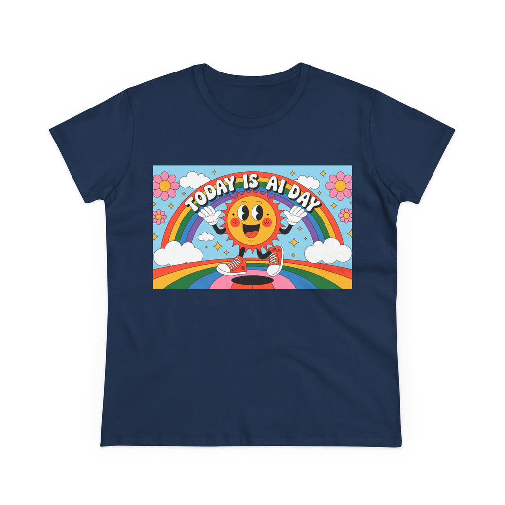 Today Is AI Day  "Sunshine Circuit" Women's Midweight Cotton Tee