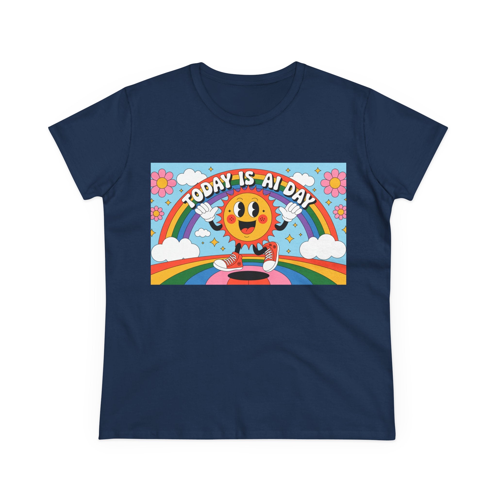Today Is AI Day  "Sunshine Circuit" Women's Midweight Cotton Tee