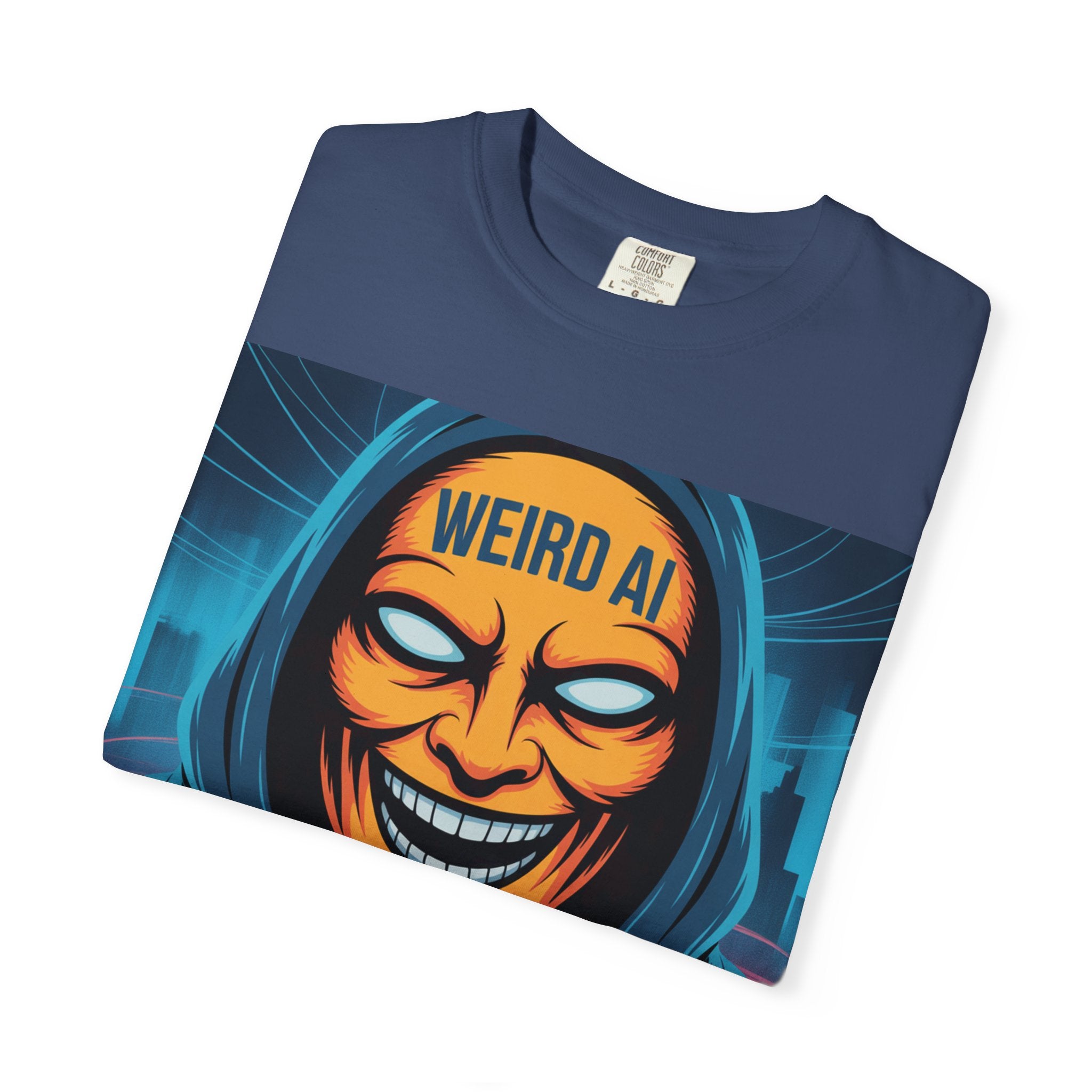 Weird AI "Masked Mode" Unisex Garment-Dyed T-shirt