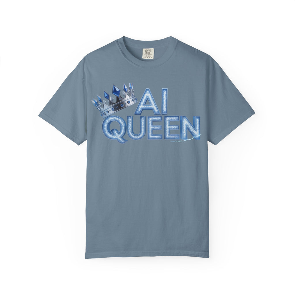 AI Queen "Frost Crown Frequency" Unisex Garment-Dyed T-shirt