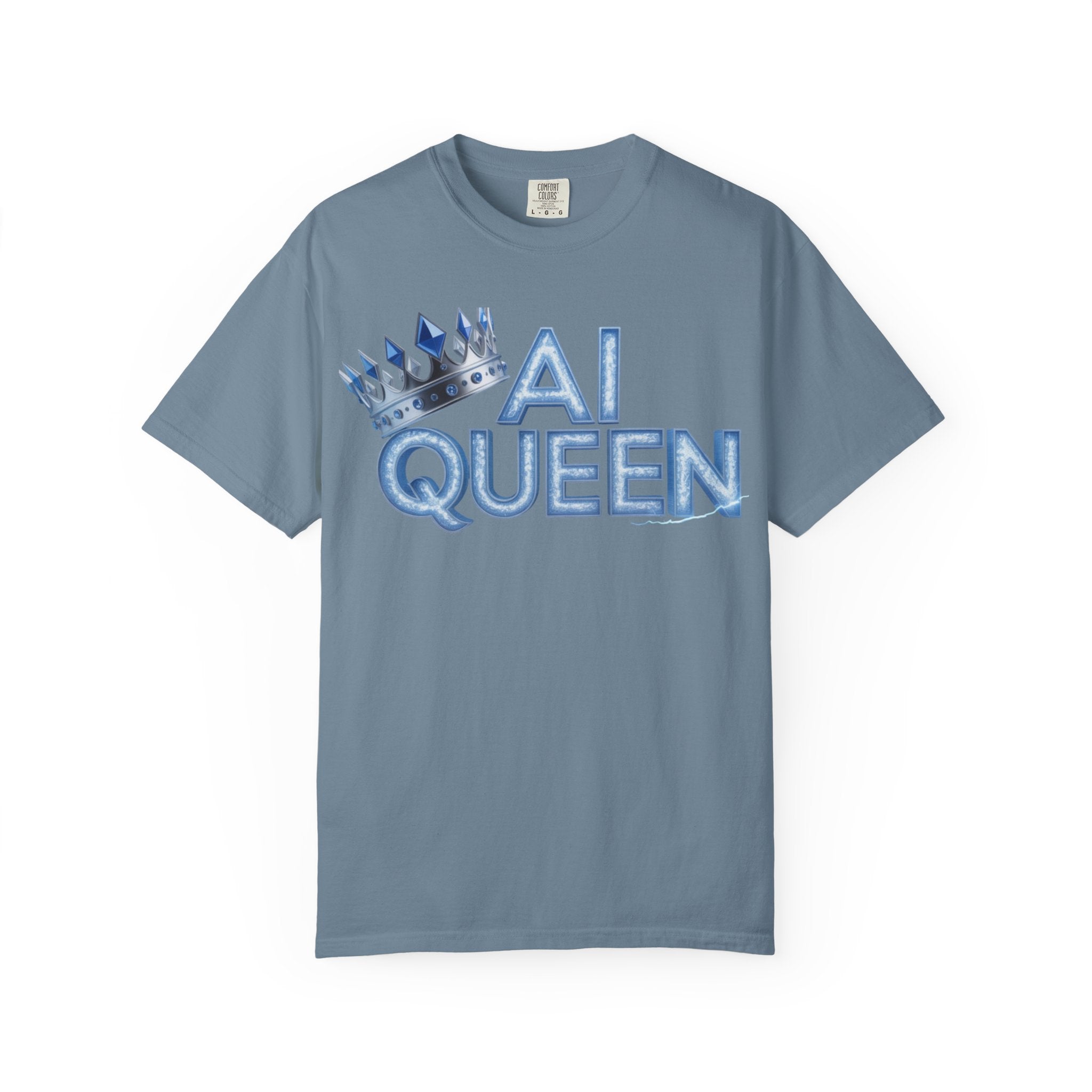 AI Queen "Frost Crown Frequency" Unisex Garment-Dyed T-shirt