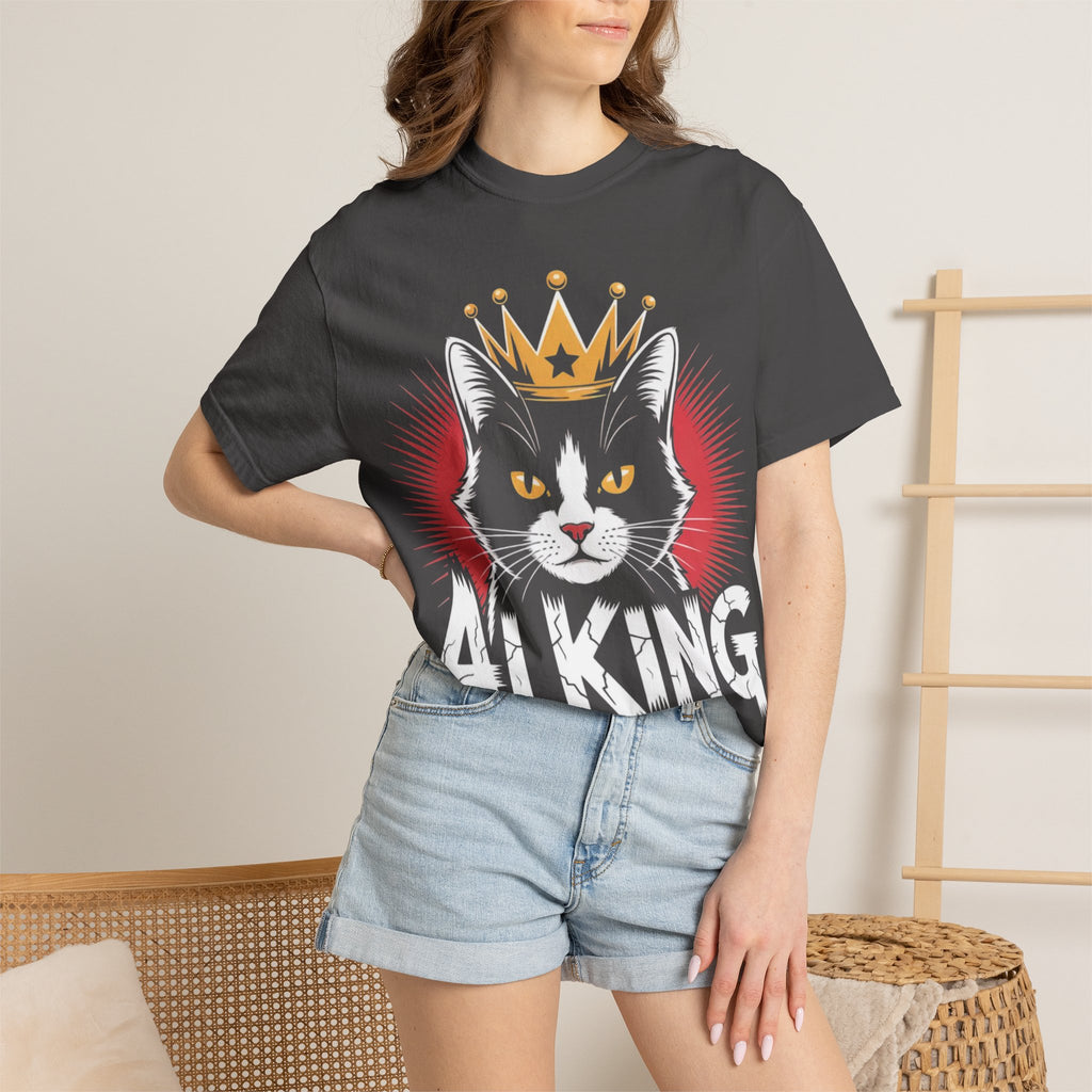 AI king ""Glitch Monarch"" Garment-Dyed T-shirt (Men)