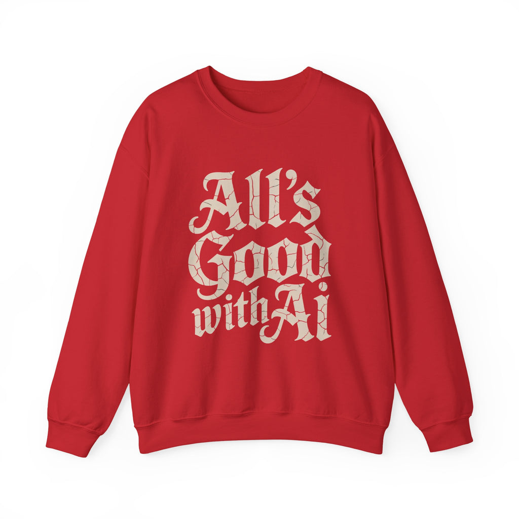 ALL’S GOOD WITH AI “Cracked Code Classic” Unisex Heavy Blend Crewneck Sweatshirt
