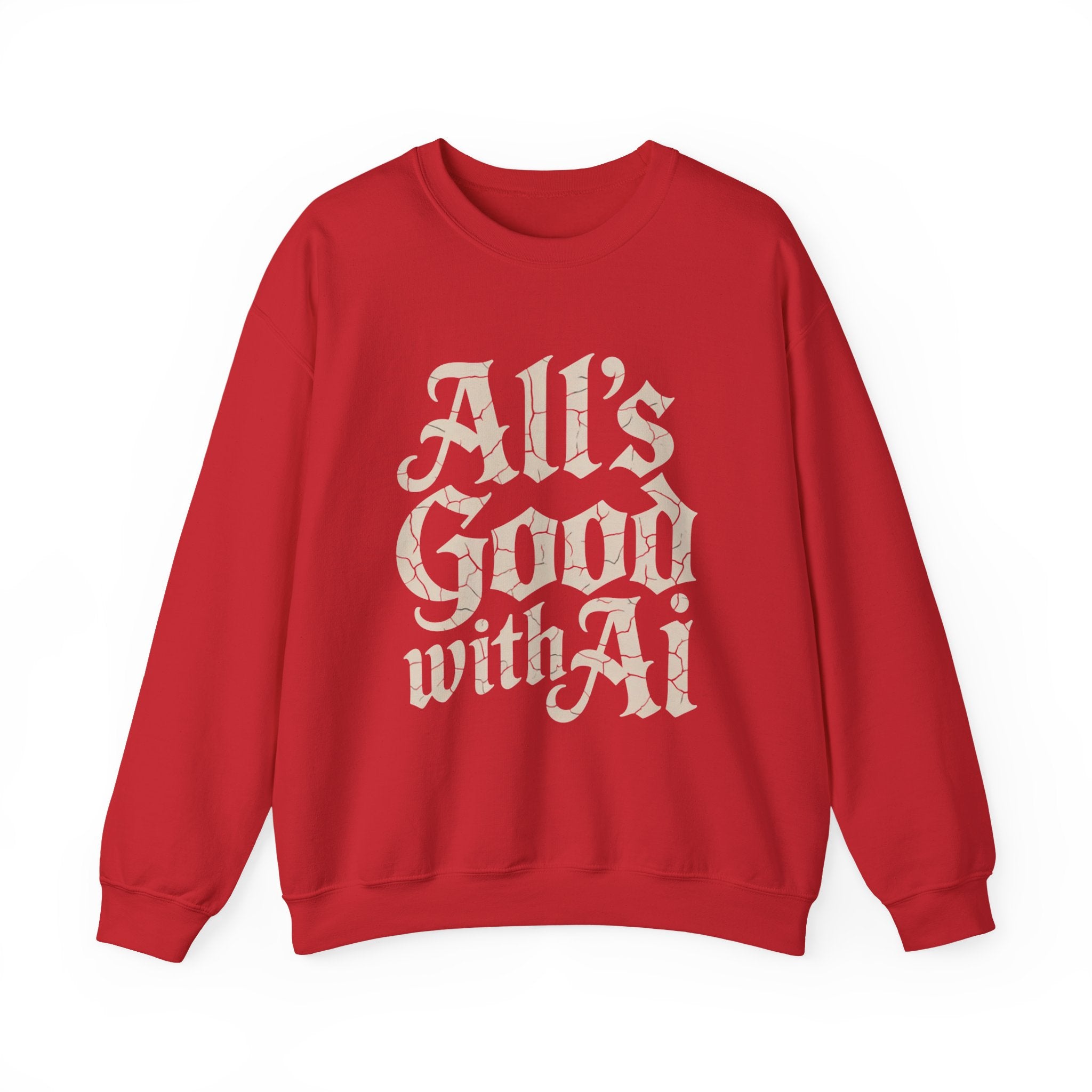 ALL’S GOOD WITH AI “Cracked Code Classic” Unisex Heavy Blend Crewneck Sweatshirt